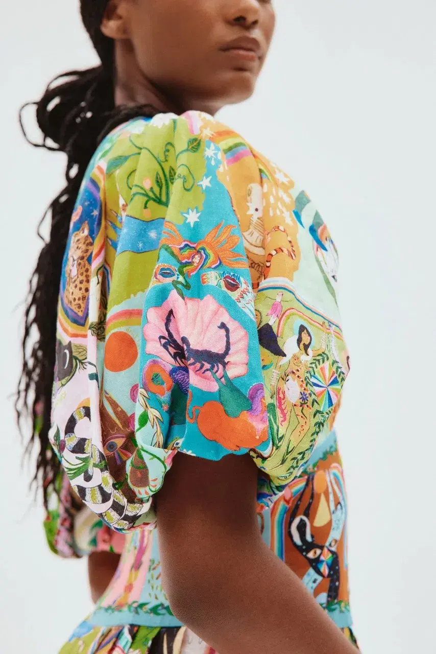 Alemais Evergreen Midi Dress Multi Size 8 for rent on The Volte - main image