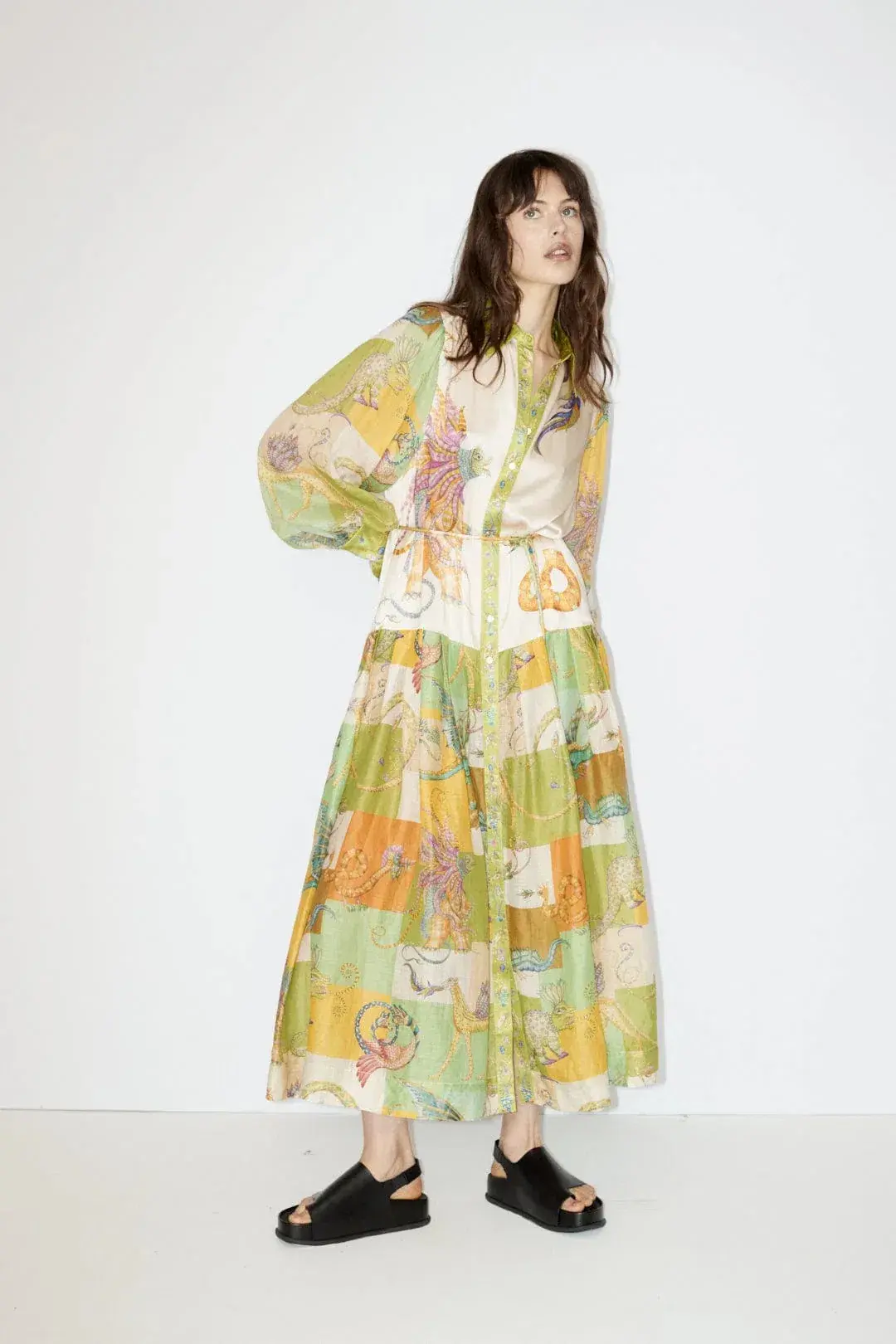 Alemais Jerome Silk Shirtdress Multi Size AU 10 - Image 18