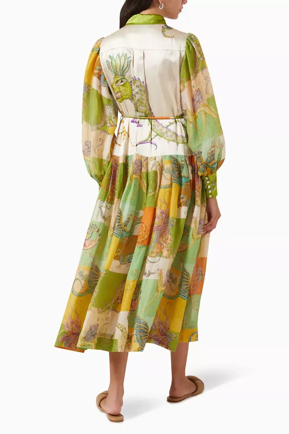 Alemais Jerome Silk Shirtdress Multi Size AU 10 for rent on The Volte - main image