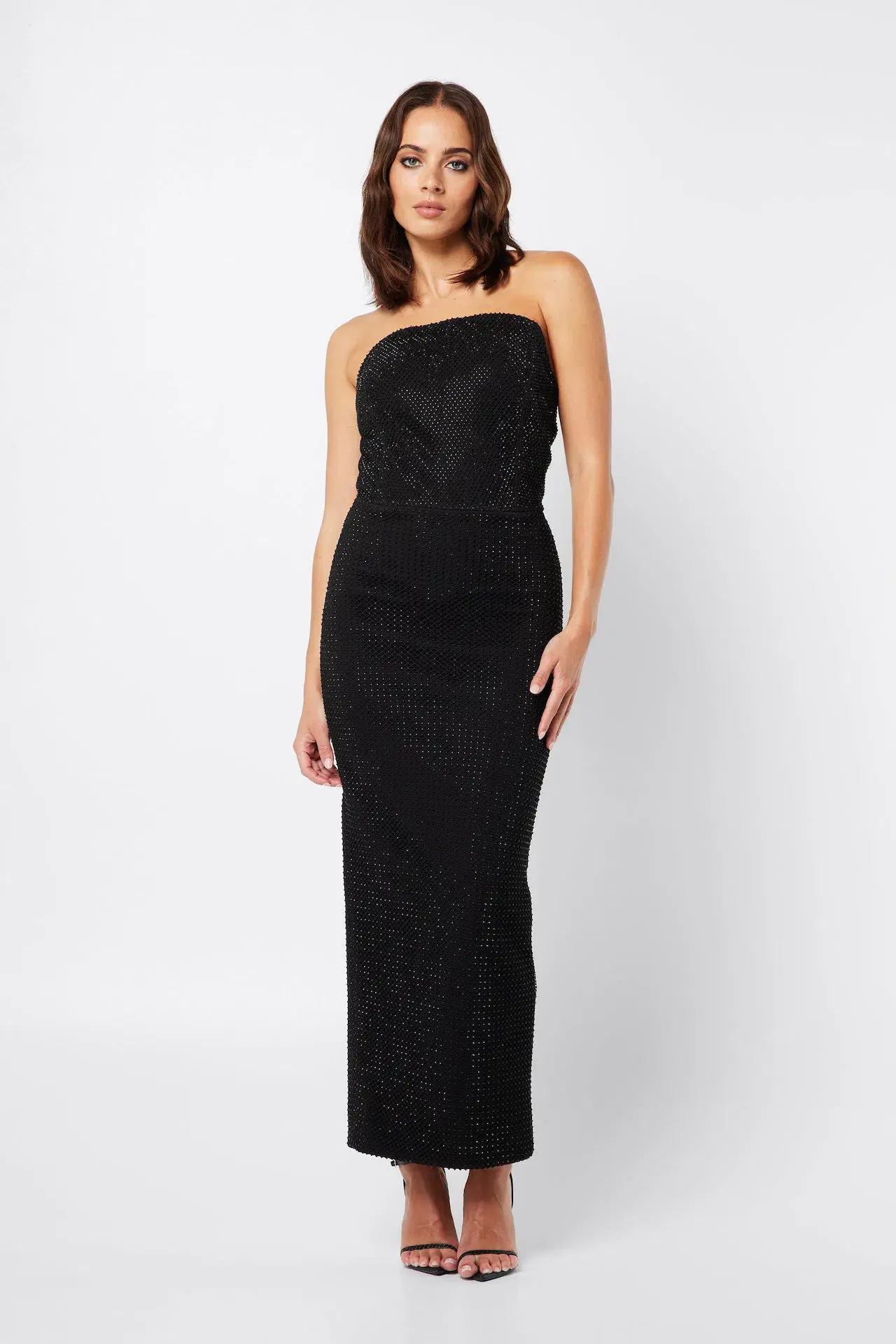Mossman Silver Lining Midi Dress Black Size 10 - Image 1