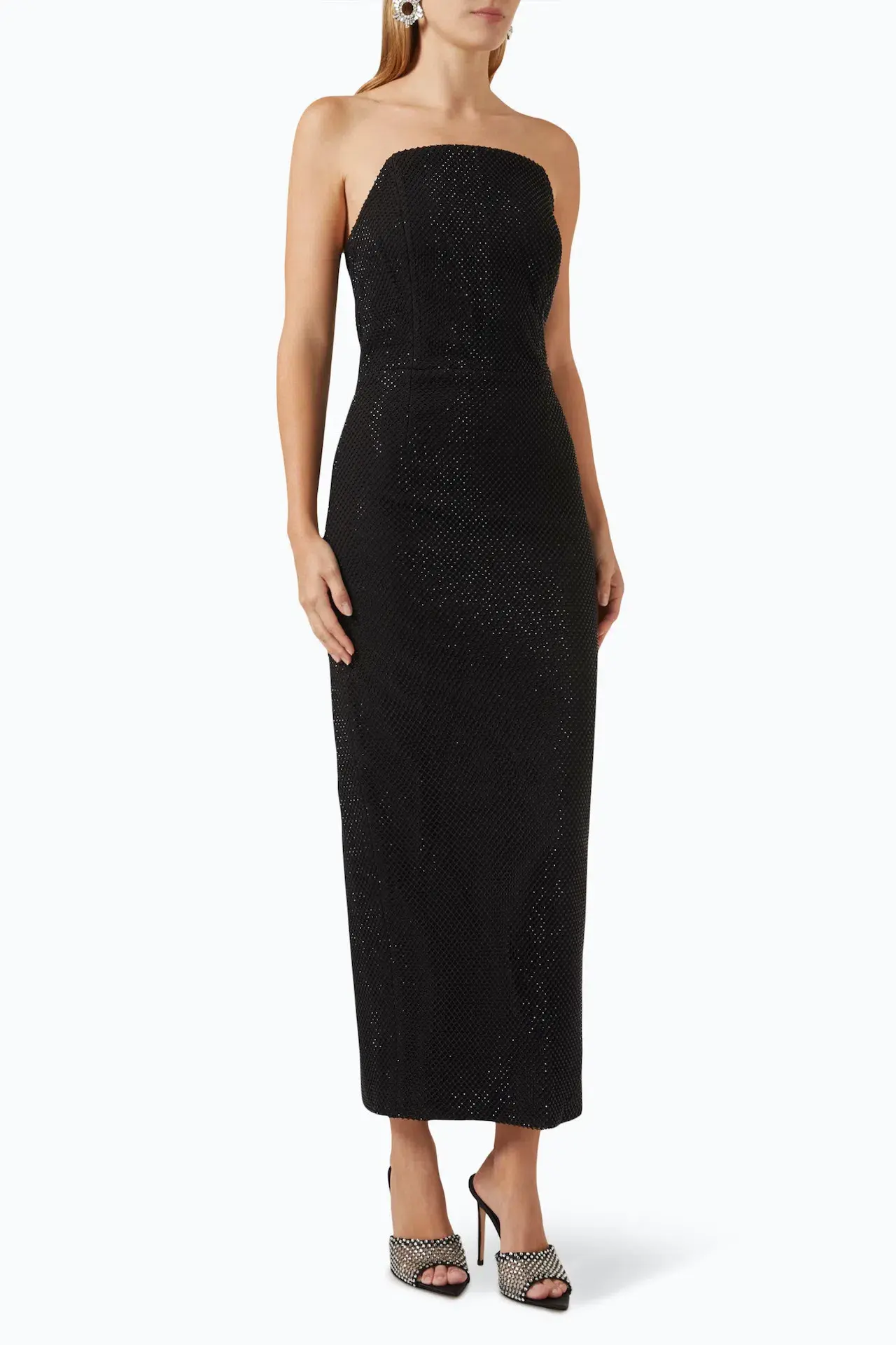 Mossman Silver Lining Midi Dress Black Size 10 - Image 5