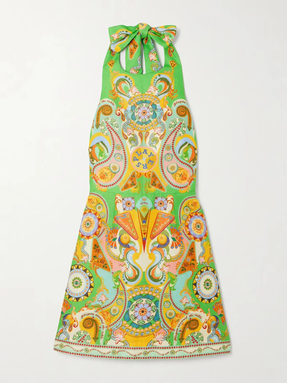 Alemais Pinball Mini Dress Green Multi Size AU 8 - Image 18