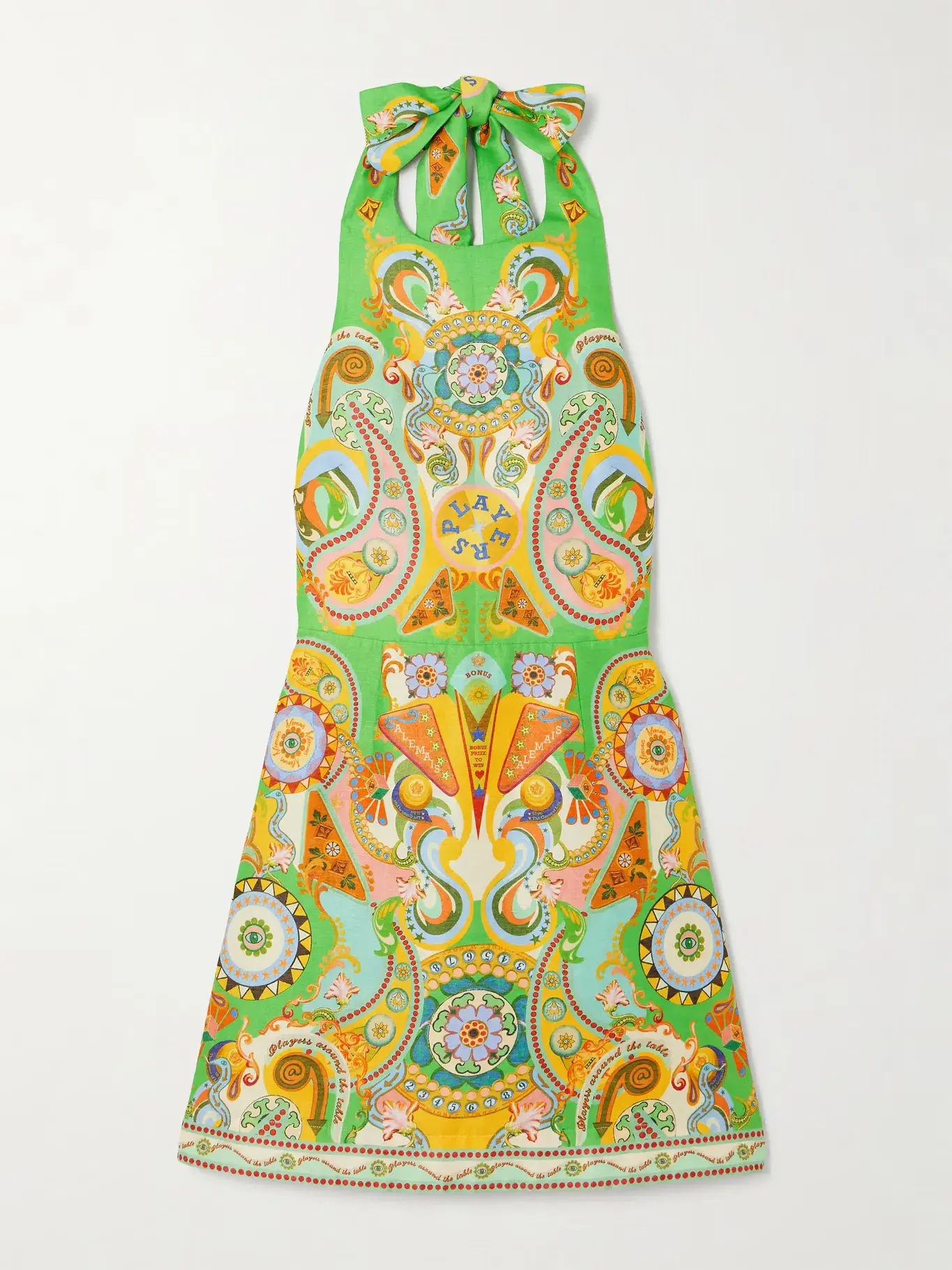 Alemais Pinball Mini Dress Green Multi Size AU 8 - Image 18