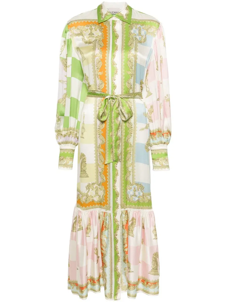 Alemais Checkmate Silk Shirtdress Multi Size AU 8 - Image 33