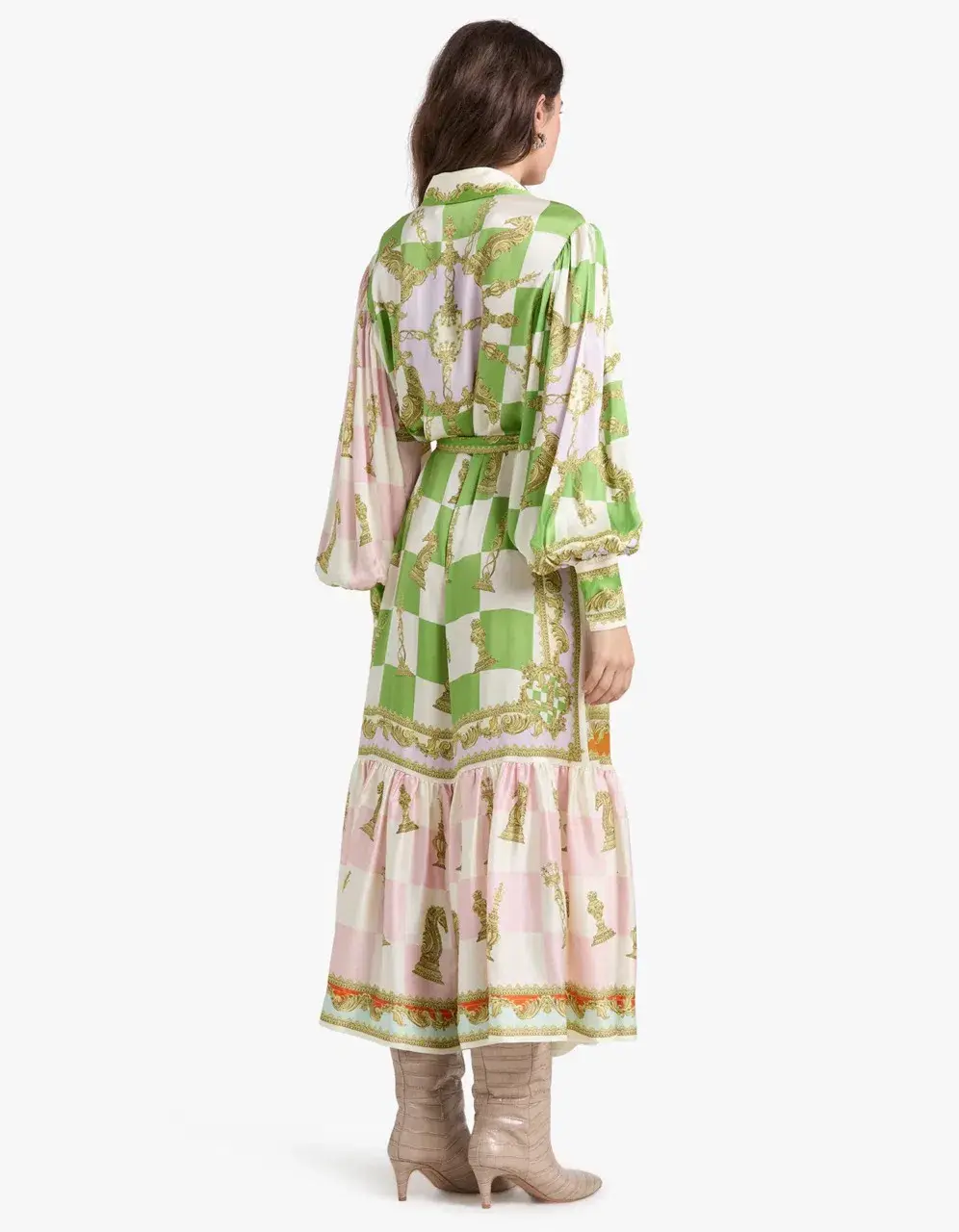 Alemais Checkmate Silk Shirtdress Multi Size AU 8 - Image 27