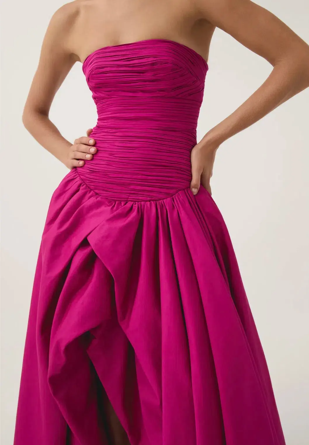 Aje Violette Bubble Hem Maxi Dress Deep Magenta Size 12 - Image 4