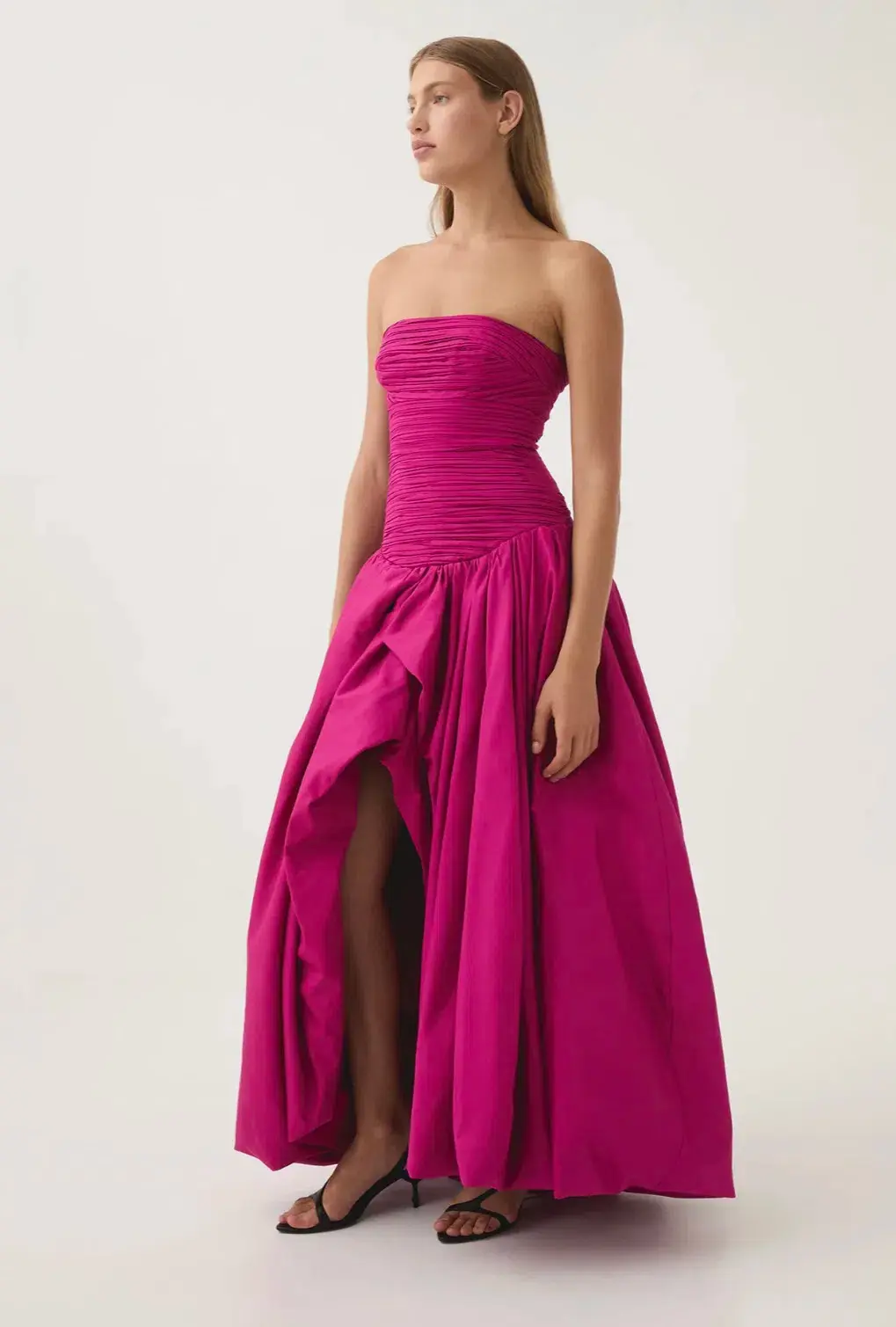 Aje Violette Bubble Hem Maxi Dress Deep Magenta Size 12 - Image 5