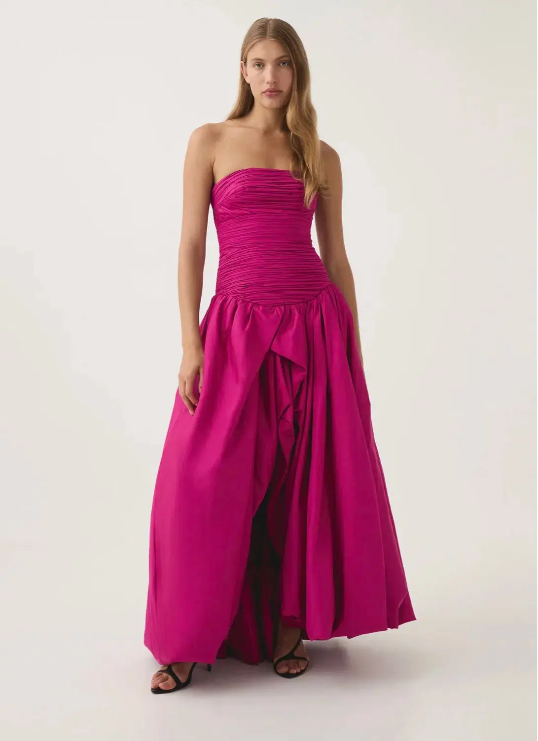 Aje Violette Bubble Hem Maxi Dress Deep Magenta Size 12 - Image 2
