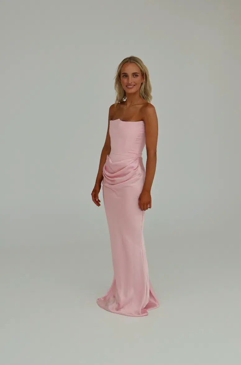 House of CB Persephone Strapless Corset Dress Rose Shadow Size XS / AU 6 - Image 1