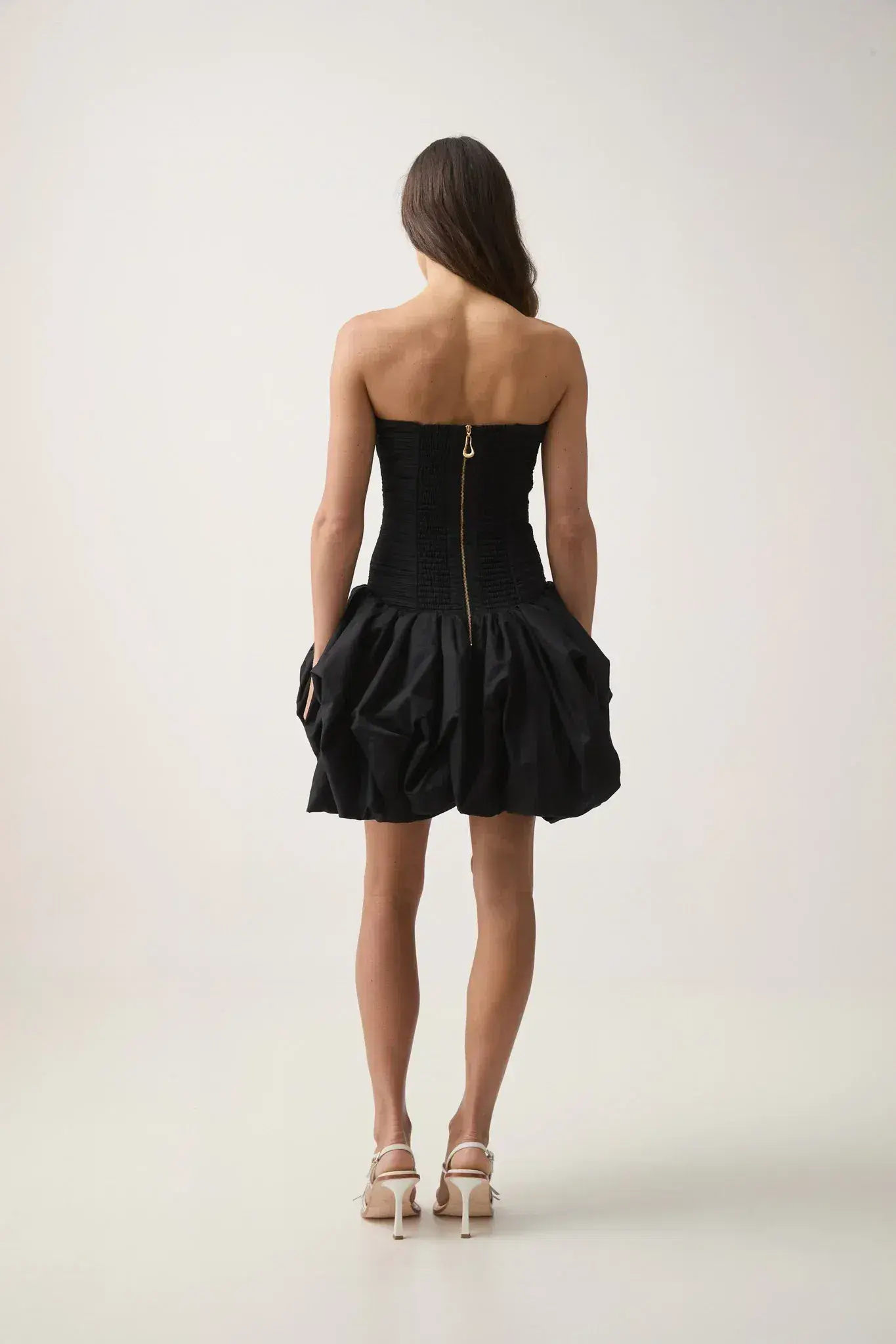 Aje Violette Bubble Hem Mini Dress in Black Size 12 - Image 3