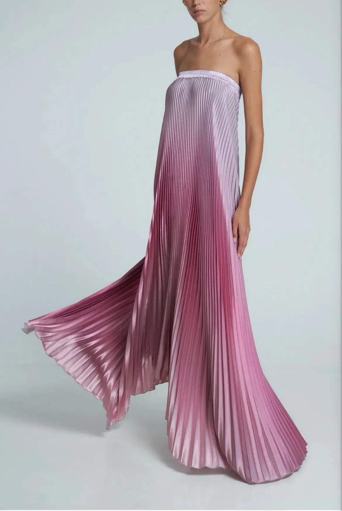 L'Idee Bisous Strapless Gown Mauve Ombre Size 8 - Image 2
