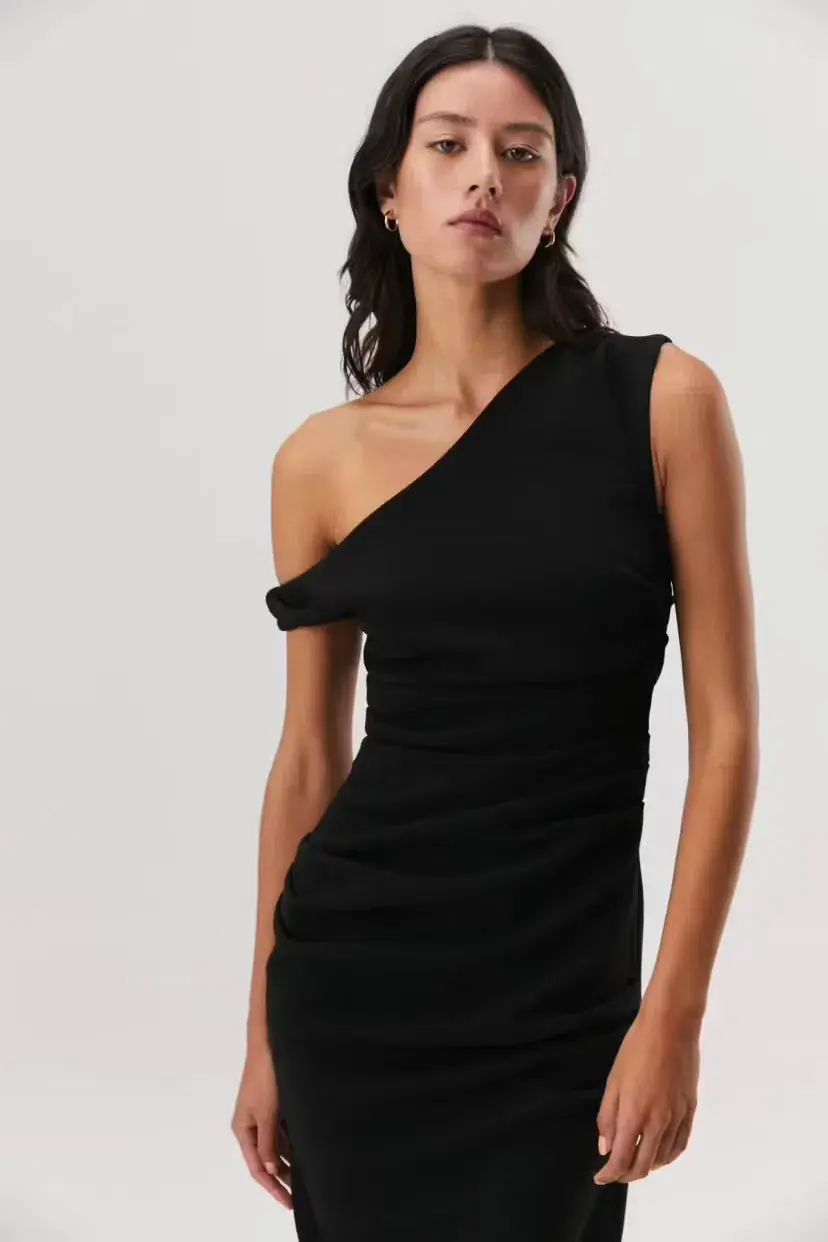 Misha Alaska Midi Dress Black Size 10 - Image 1