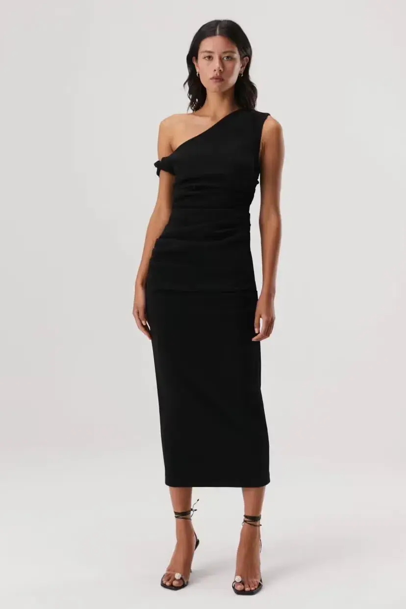 Misha Alaska Midi Dress Black Size 10 - Image 2