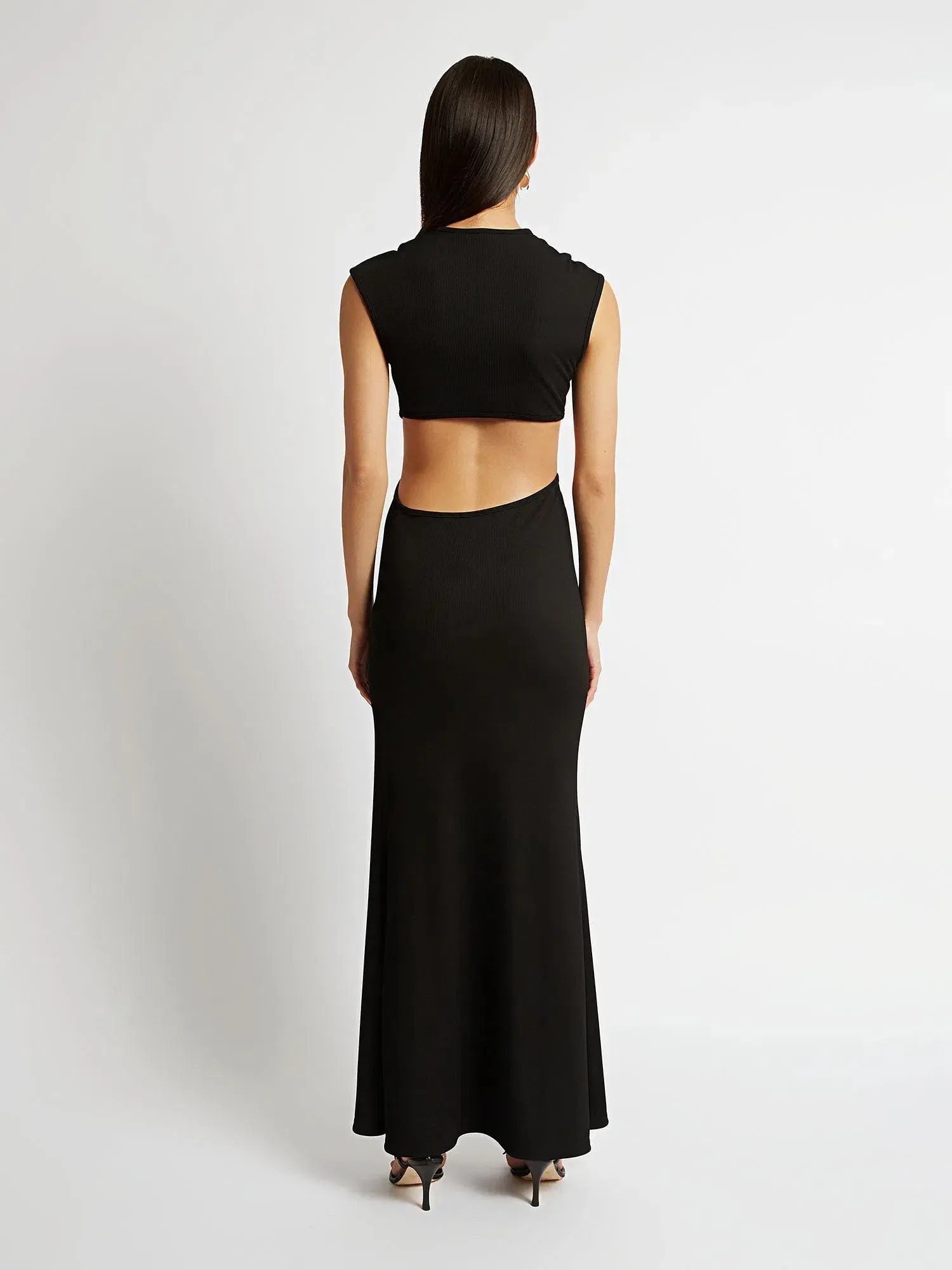 Christopher Esber Distorted Quartz Split Tank Dress Black Size 8 - Image 3