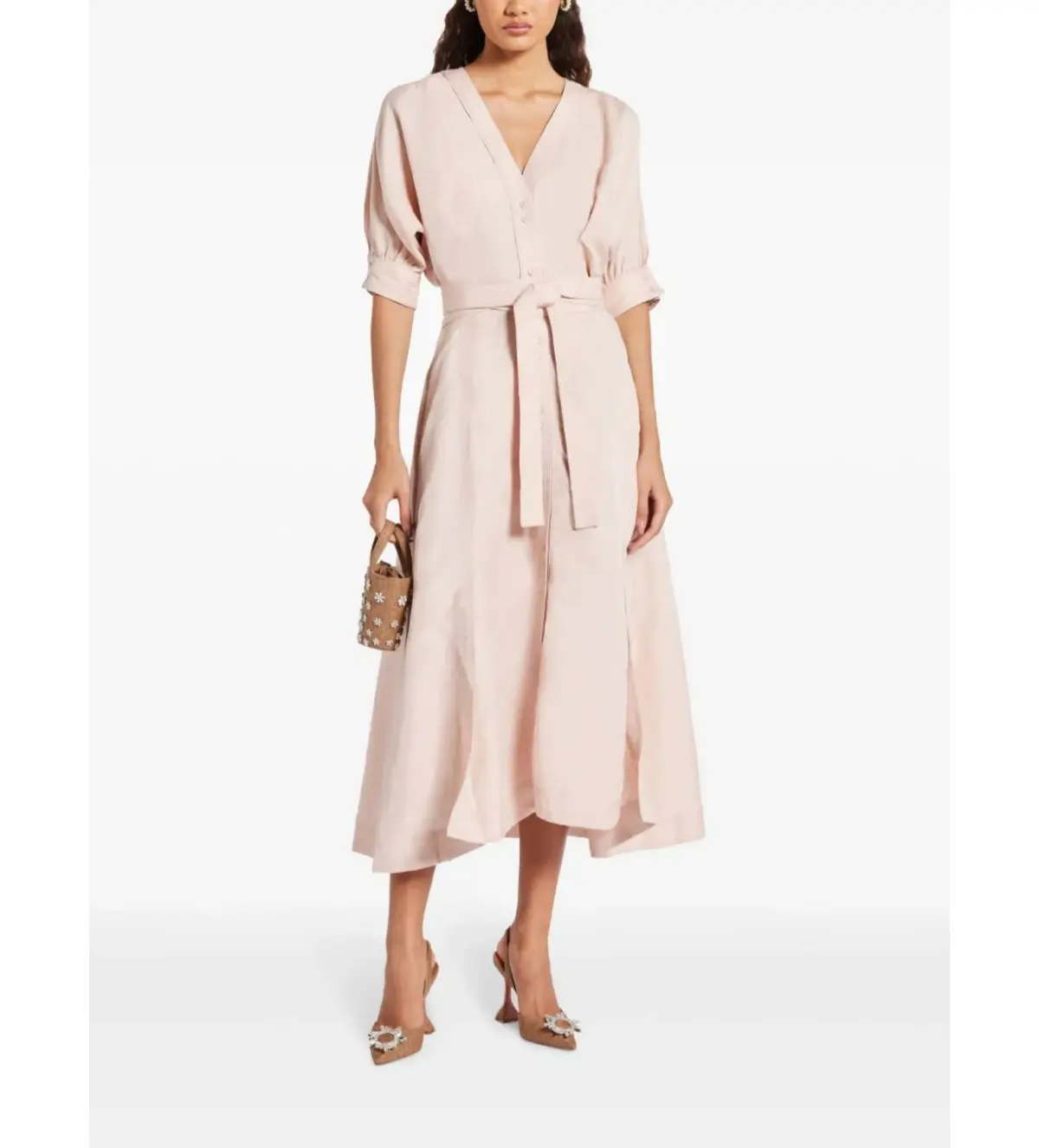 AJE Ennoble Midi Dress Pink Size 14 - Image 2