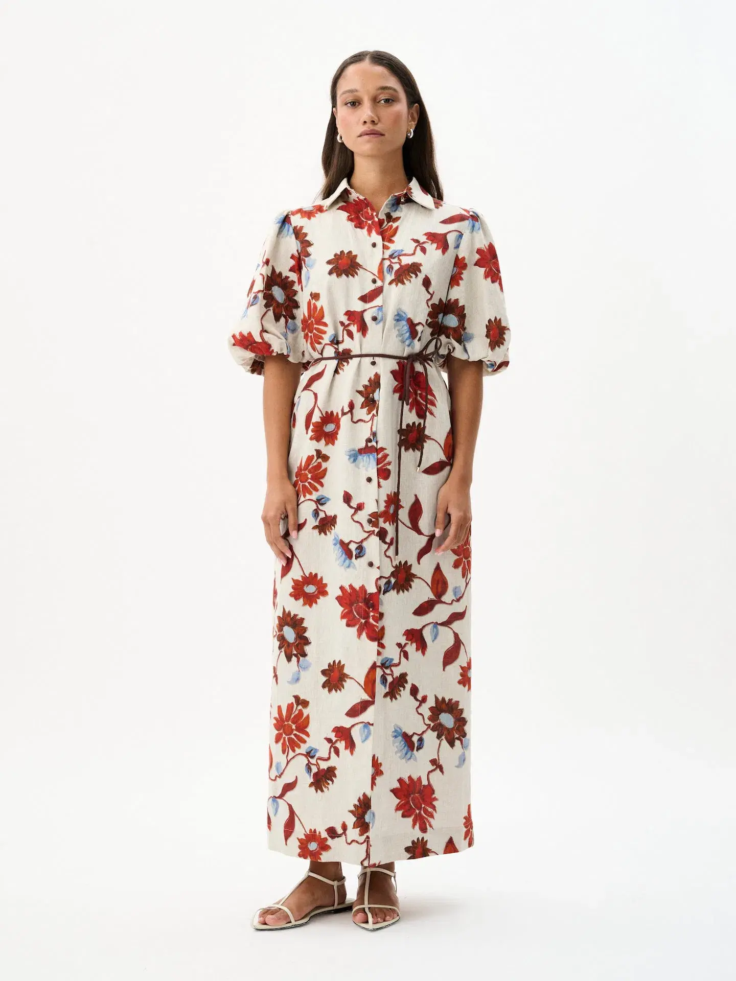 Roame Berkley Dress Cactus Bloom Sand Print Size 4 / AU 14 - Image 1