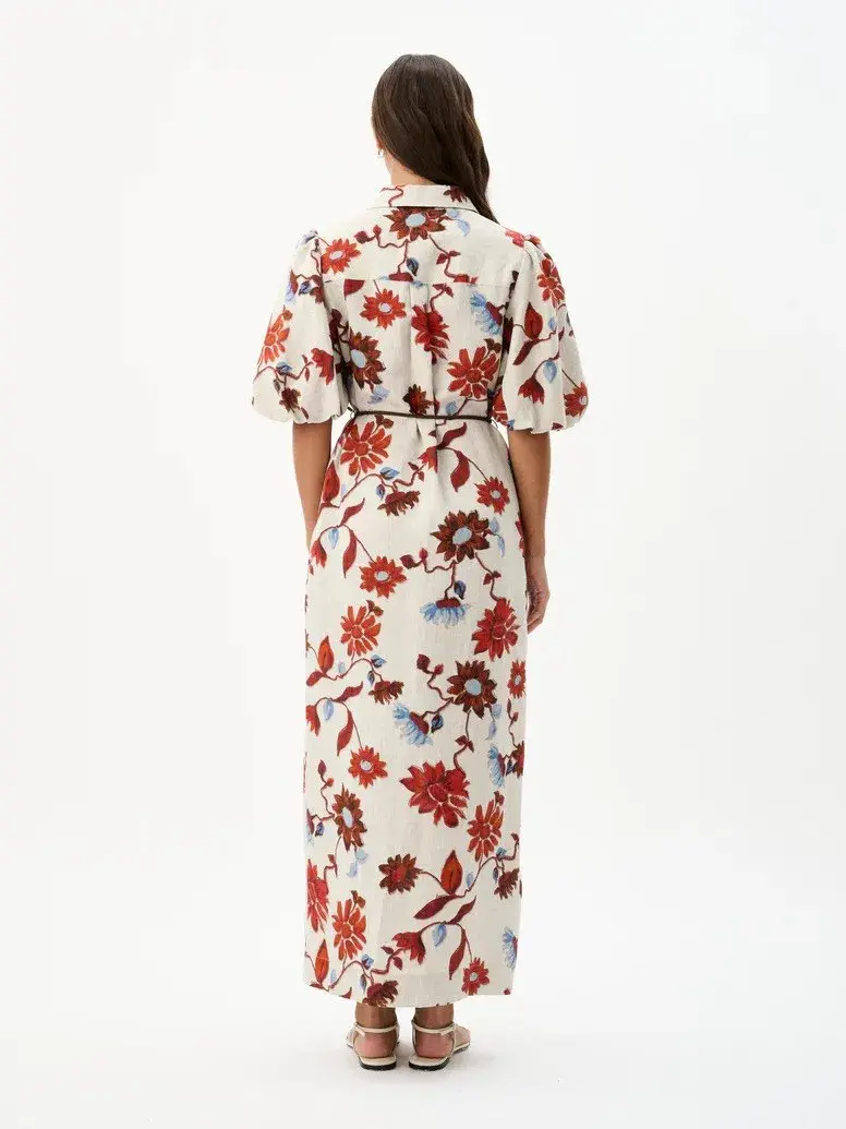 Roame Berkley Dress Cactus Bloom Sand Print Size 4 / AU 14 - Image 3