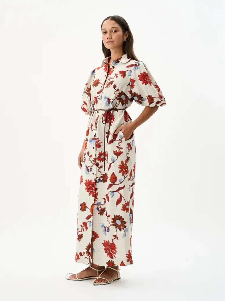 Roame Berkley Dress Cactus Bloom Sand Print Size 4 / AU 14 - Image 2