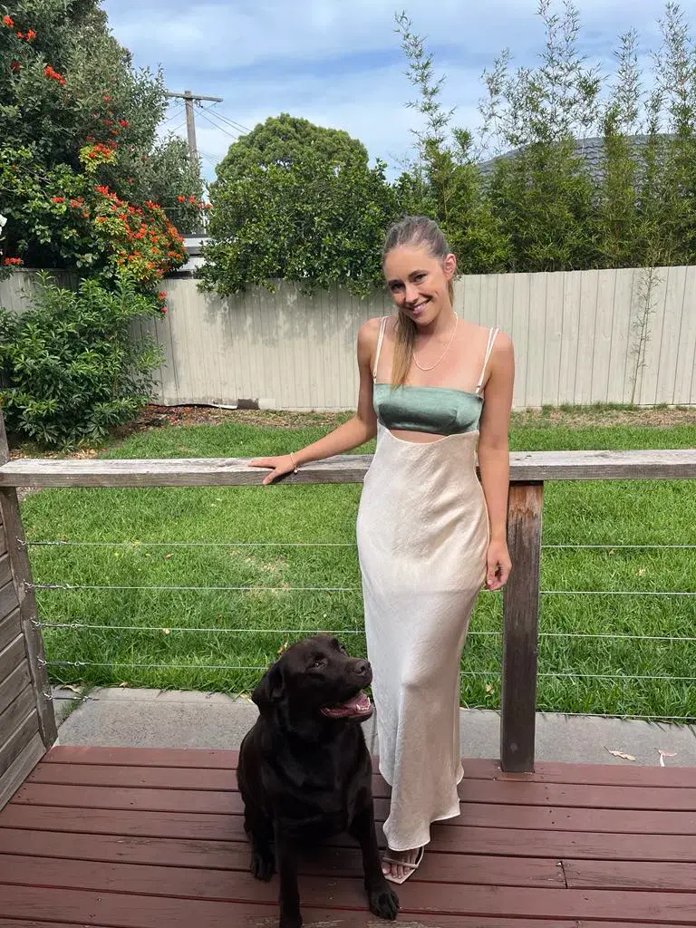 Bec & Bridge Carrie Maxi Dress Cream/Green Size 8 - Image 4