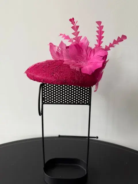 Gregory Ladner Headpiece with Feather Embellishment Pink One Size - Image 4