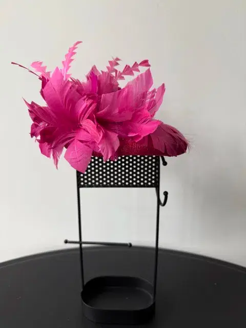 Gregory Ladner Headpiece with Feather Embellishment Pink One Size - Image 1