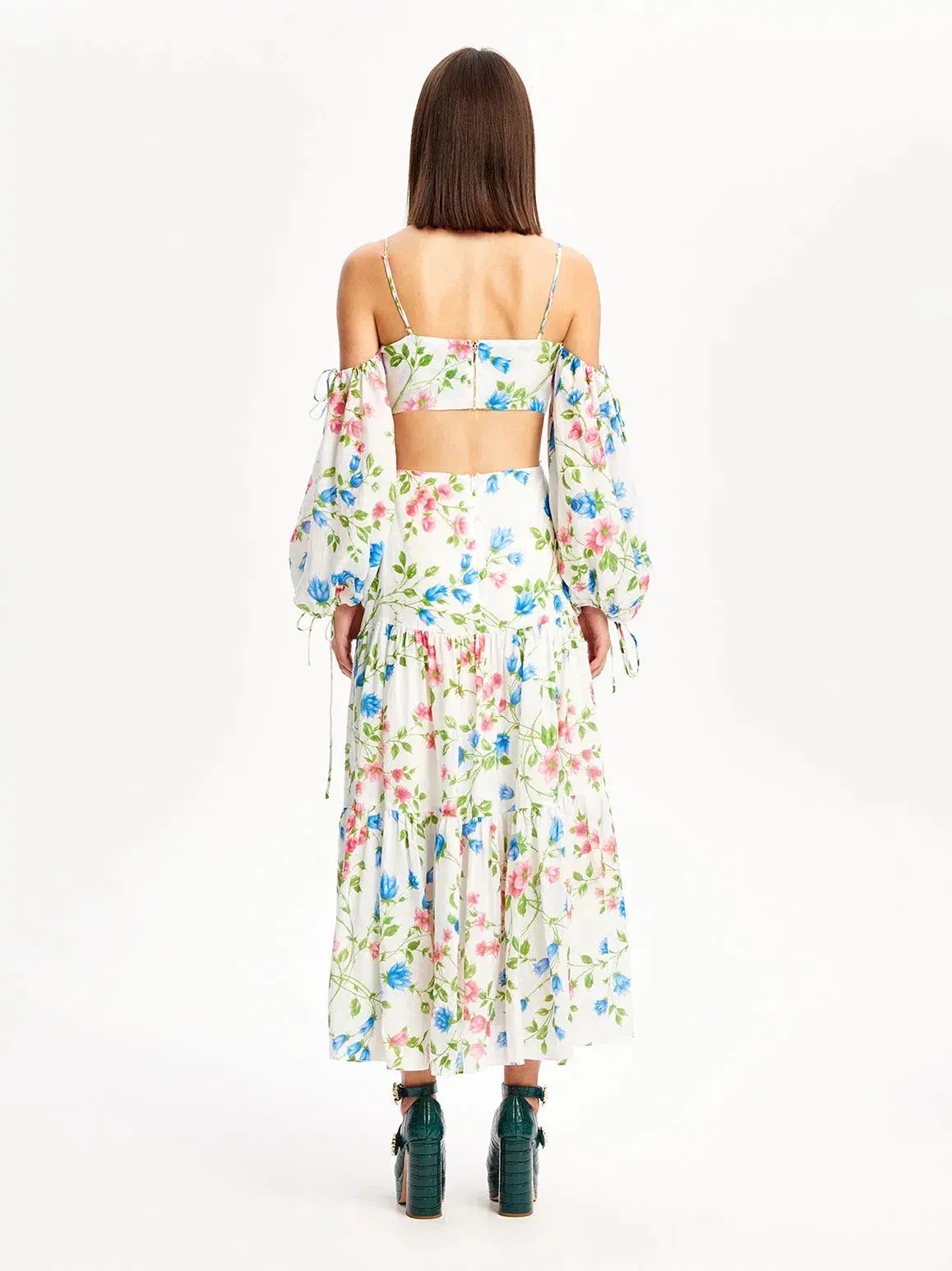 Alice McCall Rolling Meadows Midi Dress Bluebell Floral Print Size 10 - Image 3
