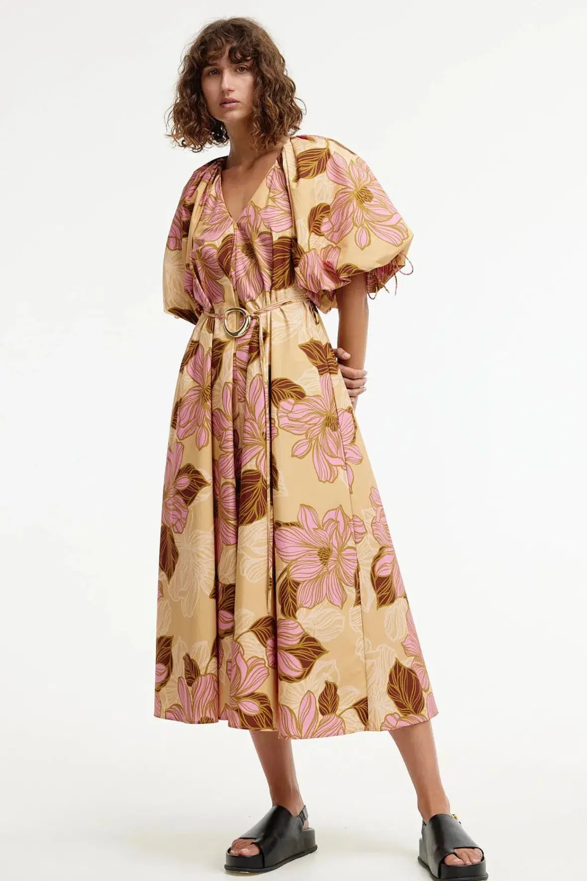 Kinney Elle Puff Sleeve Maxi Dress Rosa Floral Size XXL / AU 16 - Image 4
