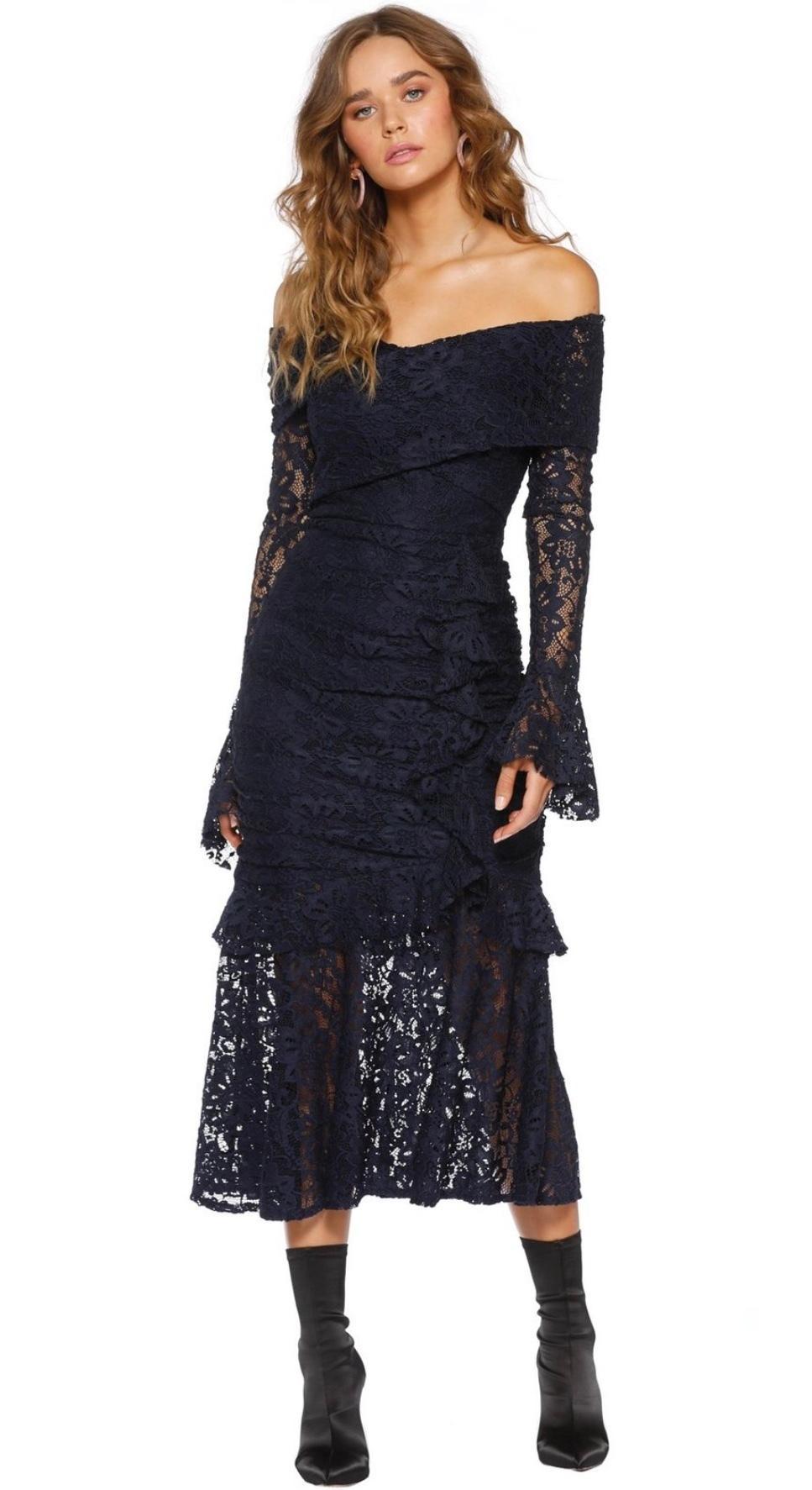 Pasduchas Winsome Midi Navy Size 8 - Image 1