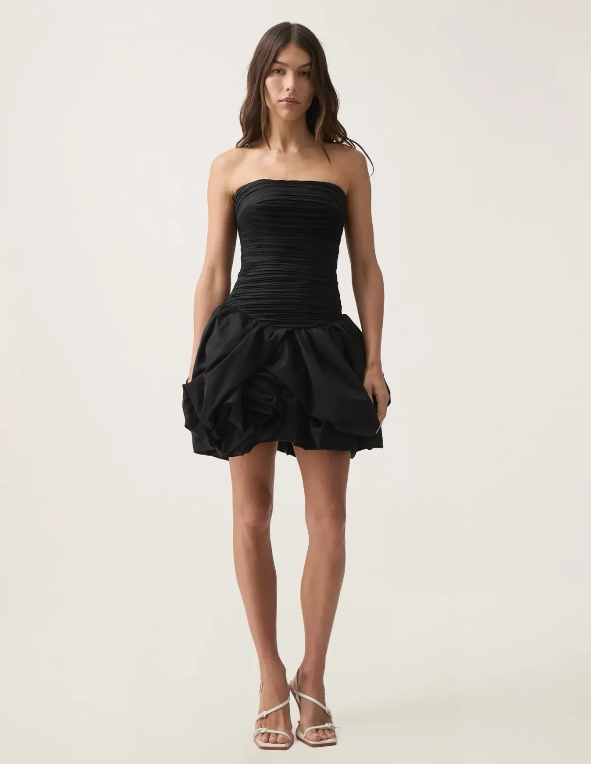  Aje Violette Bubble Hem Mini Dress Black Size 12 - Image 2