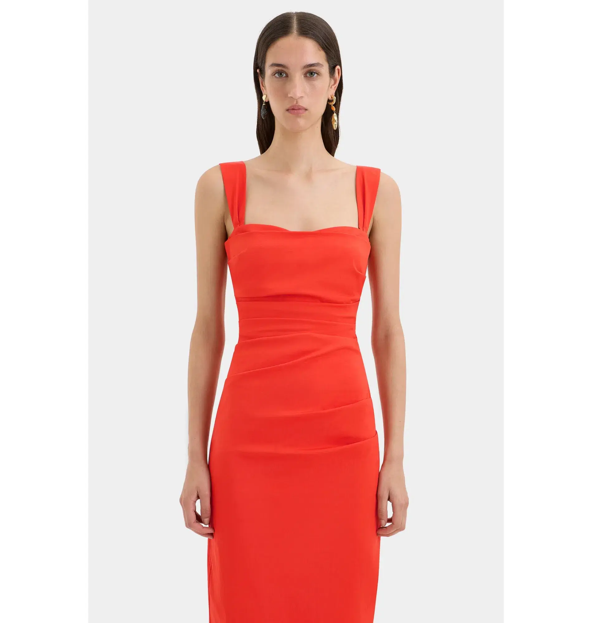 Sir the Label Dahlia Balconette Gown in Tangerine Red Size 2 / AU 10 - Image 2