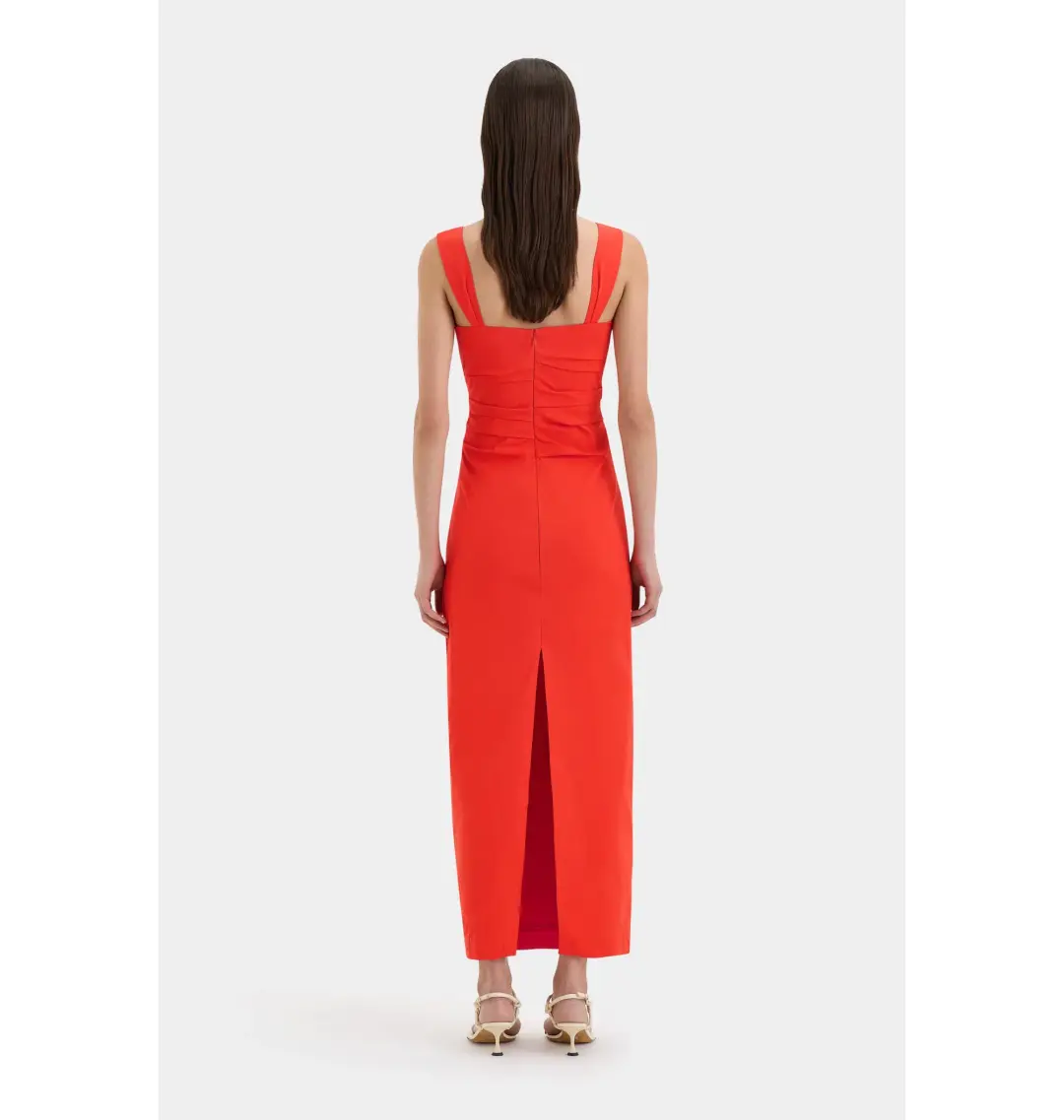 Sir the Label Dahlia Balconette Gown in Tangerine Red Size 2 / AU 10 for rent on The Volte - main image
