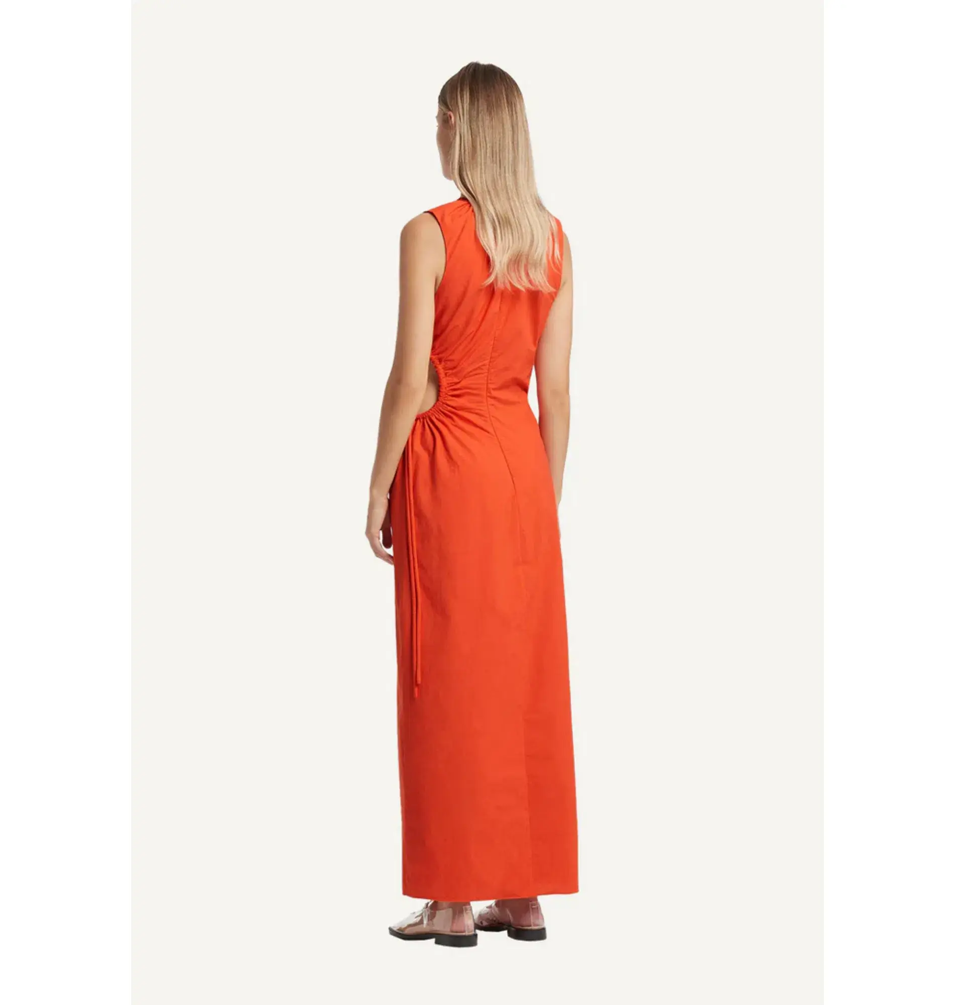 Sir the Label Anja Cut Out Dress Mandarin Red Size 1 / AU 8 - Image 4