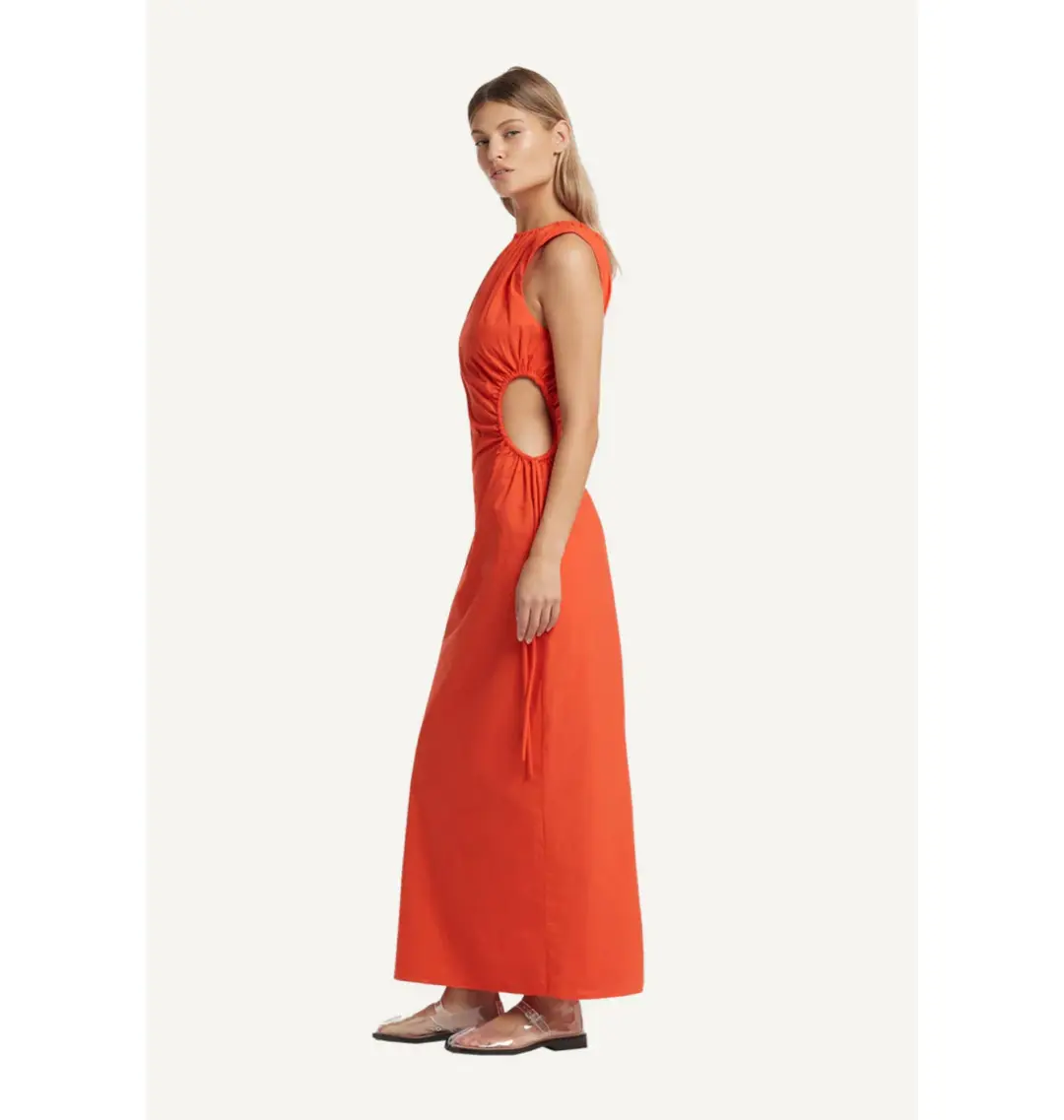 Sir the Label Anja Cut Out Dress Mandarin Red Size 1 / AU 8 for rent on The Volte - main image