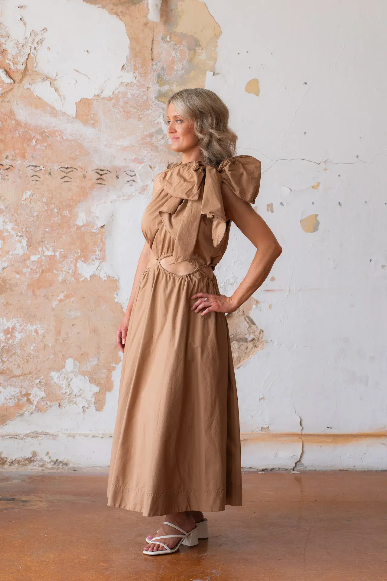Aje Henriette Cutout Tie Strap Midi Dress Size AU 10  - Image 2