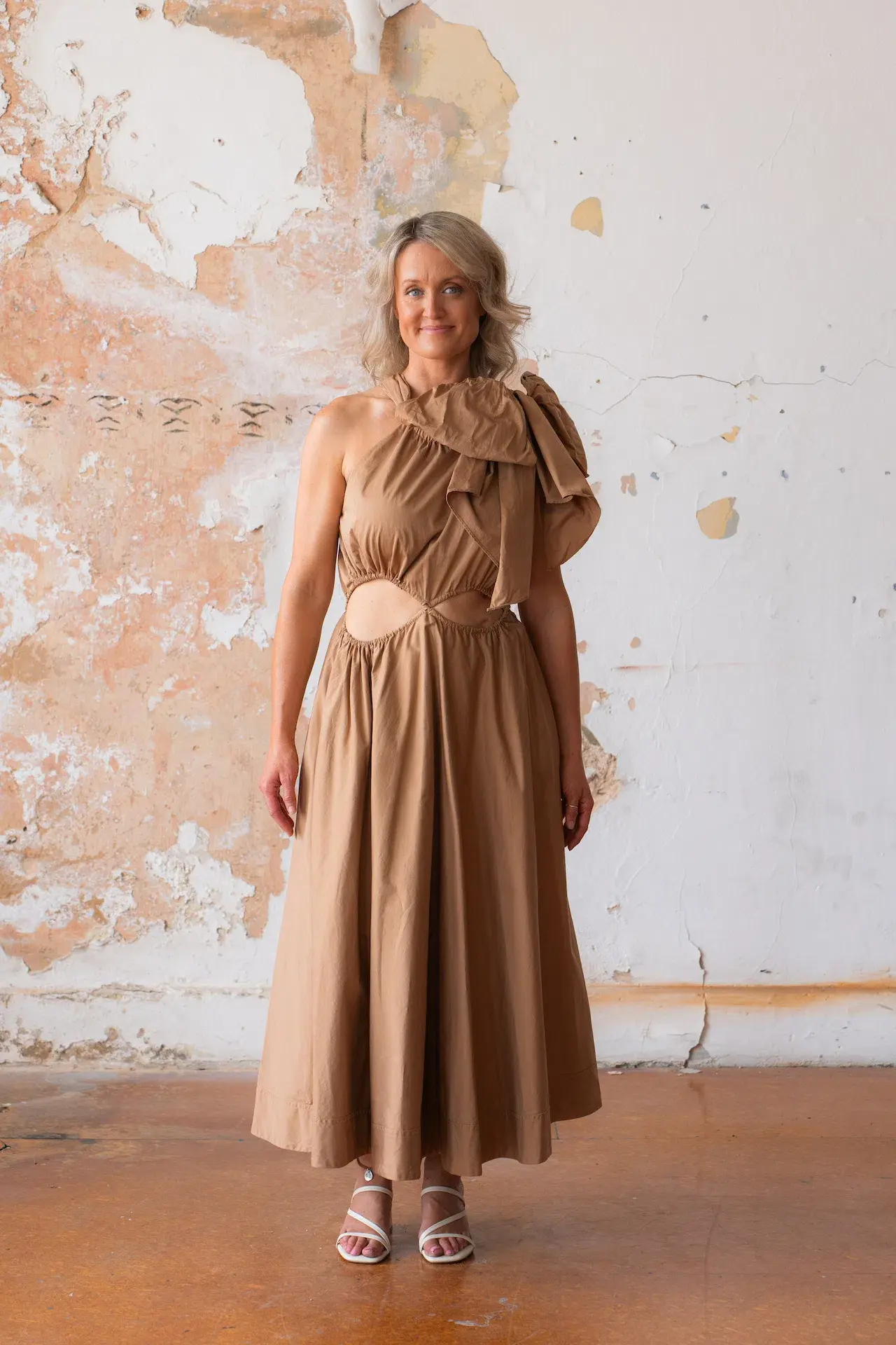 Aje Henriette Cutout Tie Strap Midi Dress Size AU 10  - Image 1