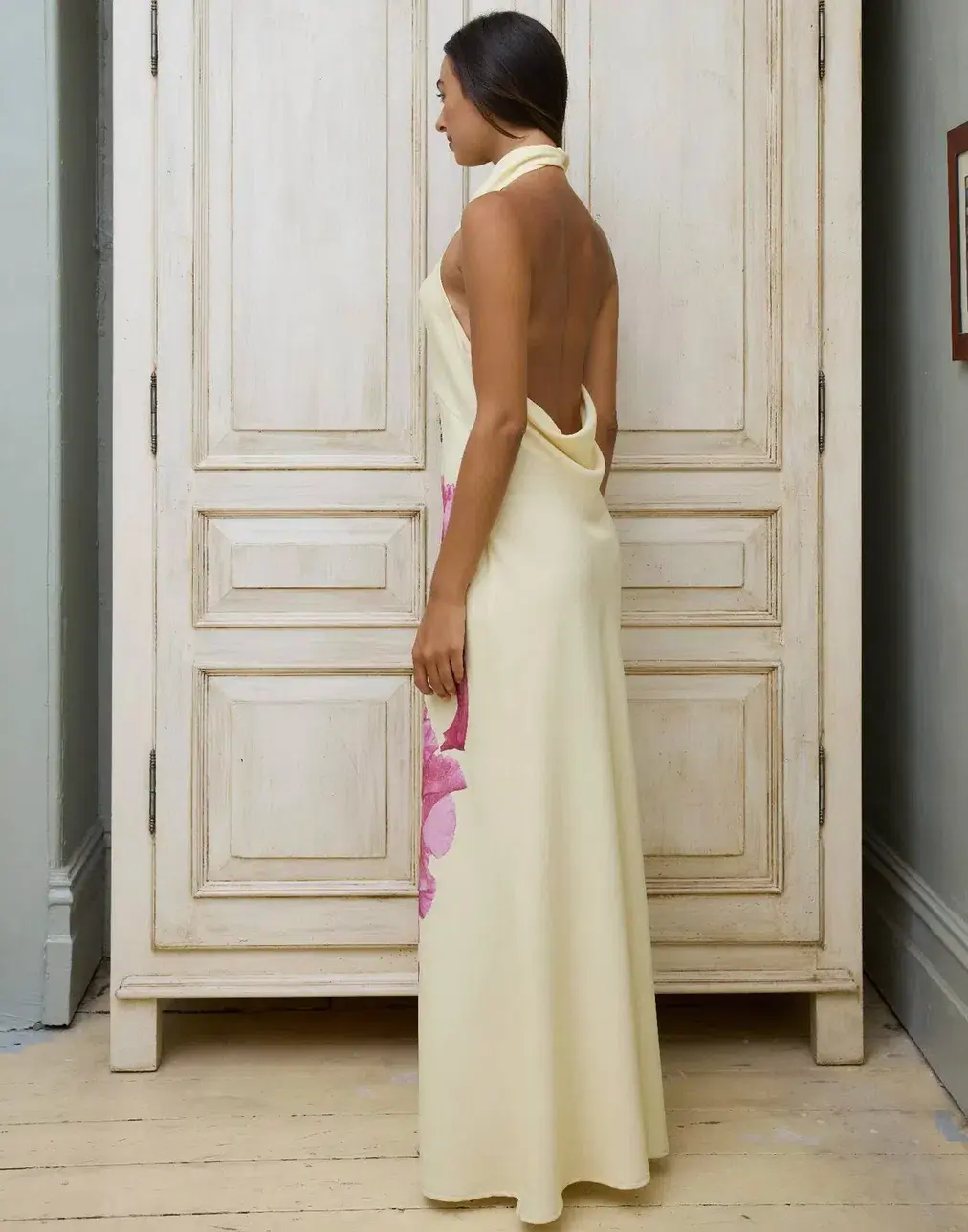 With Harper Lu Cowl Slip Dress in Iris Floral Size XS / AU 6 - Image 2