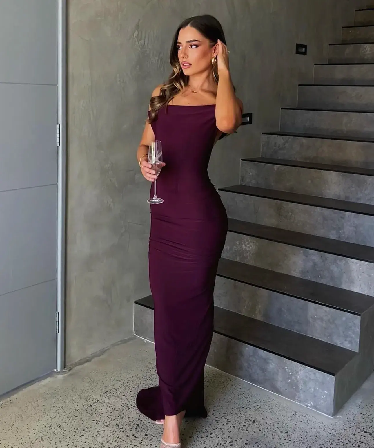 Melani The Label Maia Dress in Mulberry XS / AU 6  - Image 7