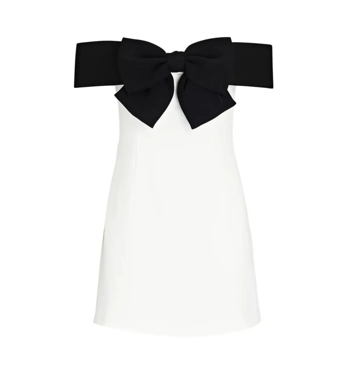 Self-Portrait Off-Shoulder Bow Mini Dress White Size AU 6 - Image 6