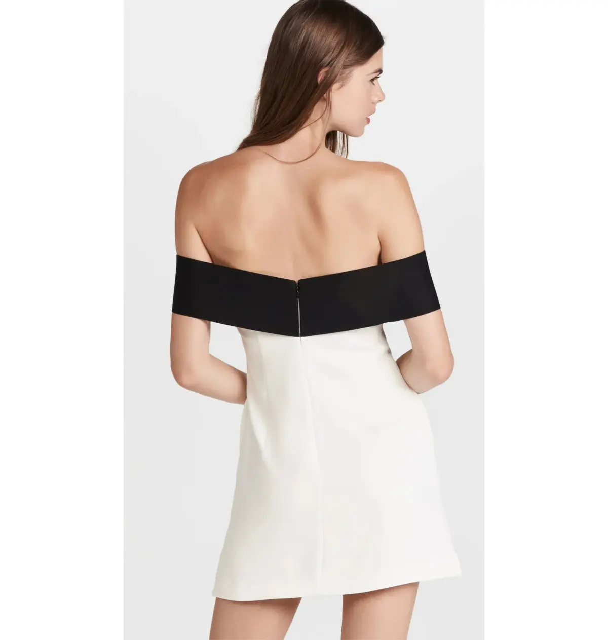 Self-Portrait Off-Shoulder Bow Mini Dress White Size AU 6 - Image 5