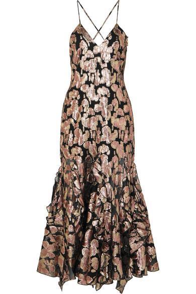 Alice McCall Dress - low cut criss cross back metallic size 8 - Image 2