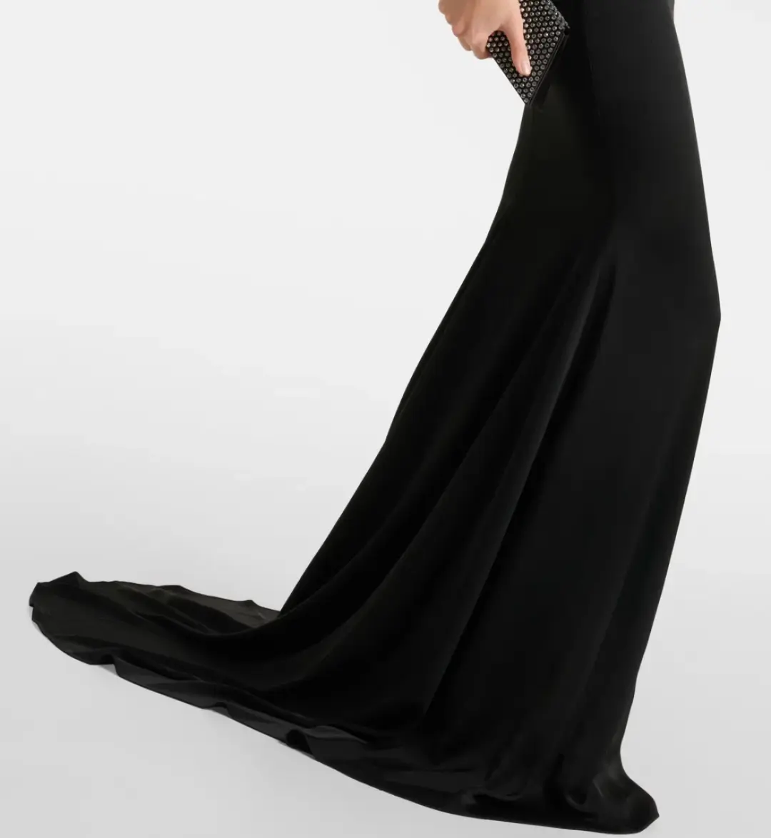Alex Perry Strapless Sweetheart Drape Gown Black Size AU 8 for rent on The Volte - main image