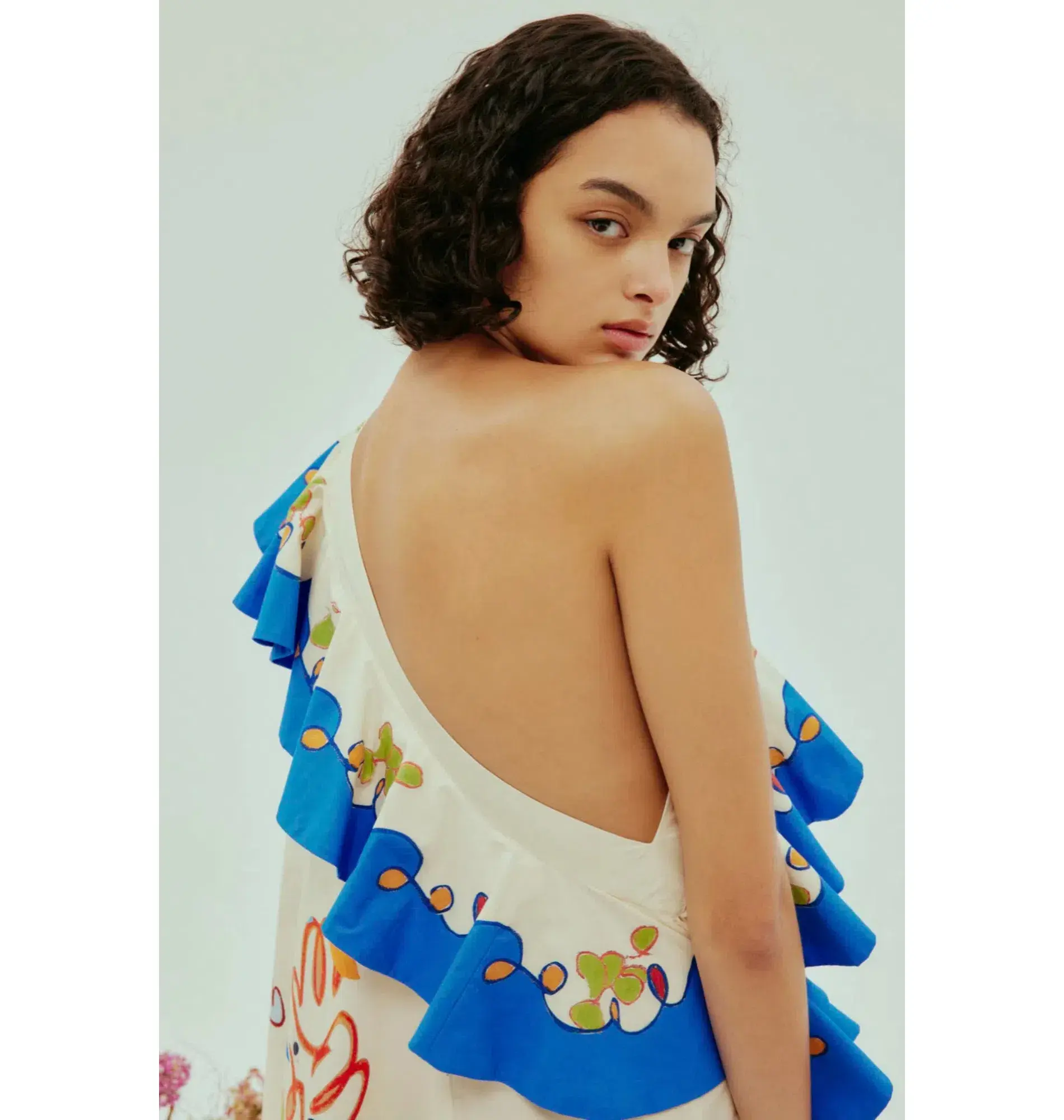Alemais Nadia One Shoulder Ruffle Dress Multi Size AU 14 - Image 5