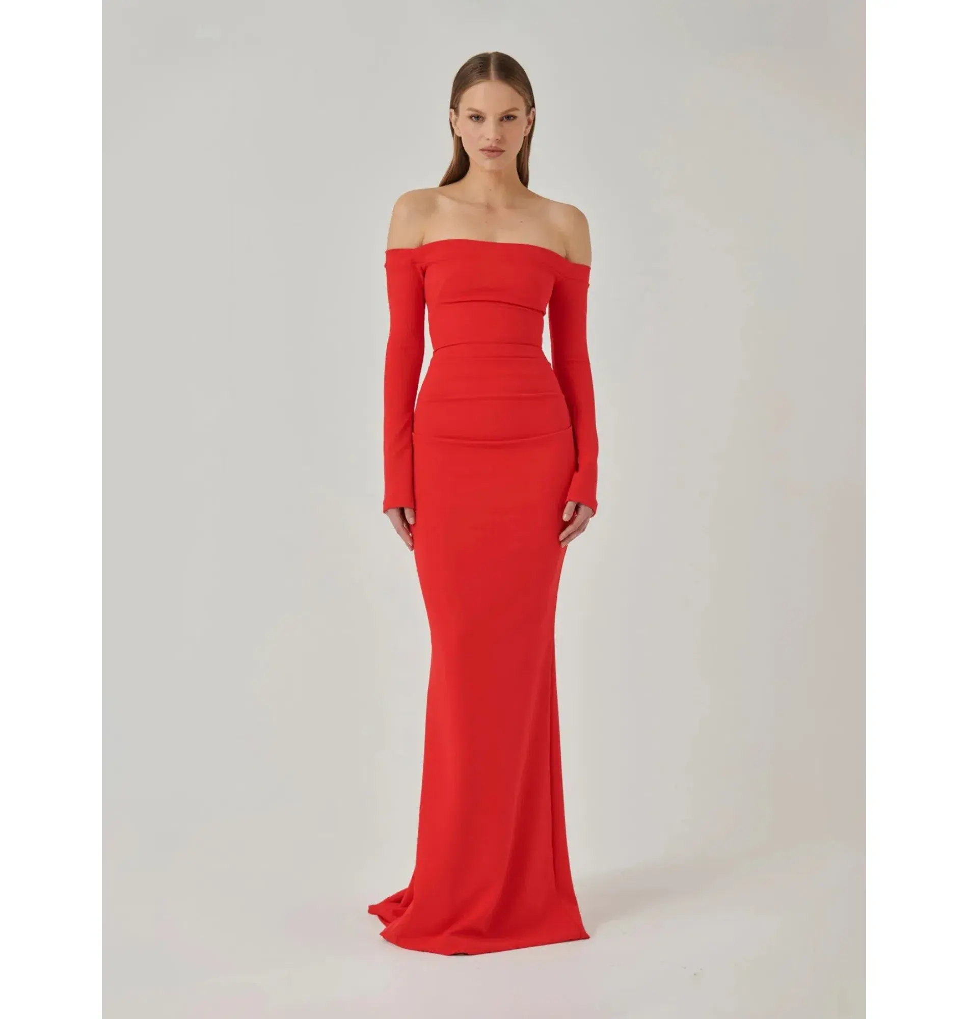 Effie Kats Anita Gown Cherry Red Size AU 10 - Image 1