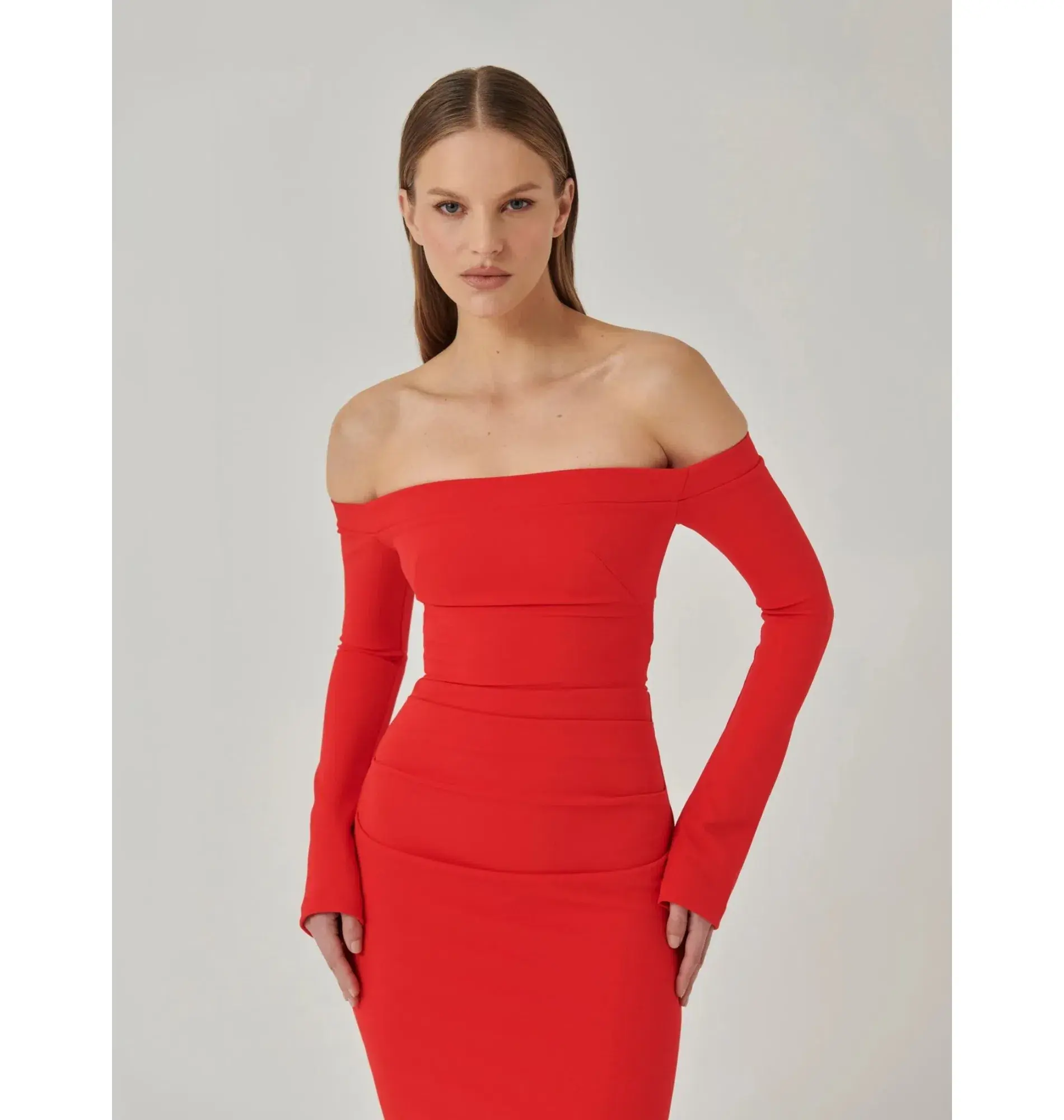 Effie Kats Anita Gown Cherry Red Size AU 12 - Image 2