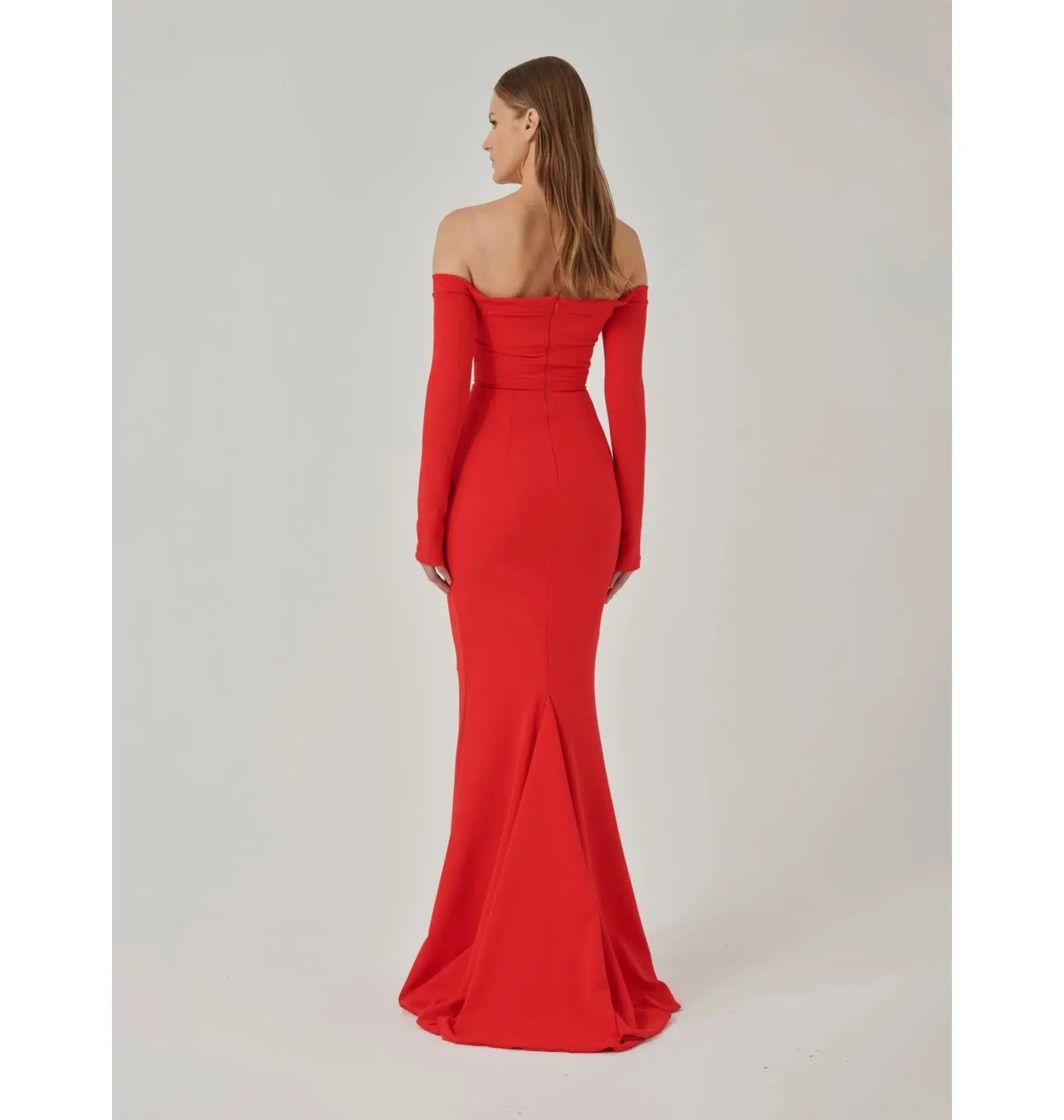 Effie Kats Anita Gown Cherry Red Size AU 12 - Image 3