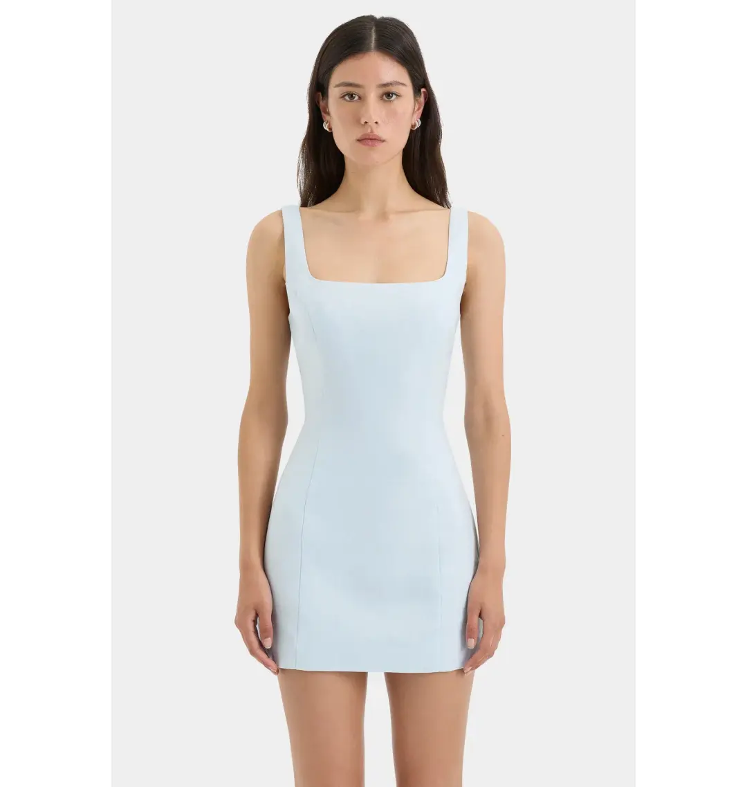 Sir the Label Iris Tie Mini Dress in Light Blue Size 1 / AU 8 for rent on The Volte - main image