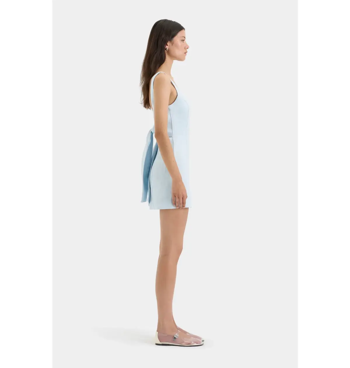 Sir the Label Iris Tie Mini Dress in Light Blue Size 1 / AU 8 - Image 2