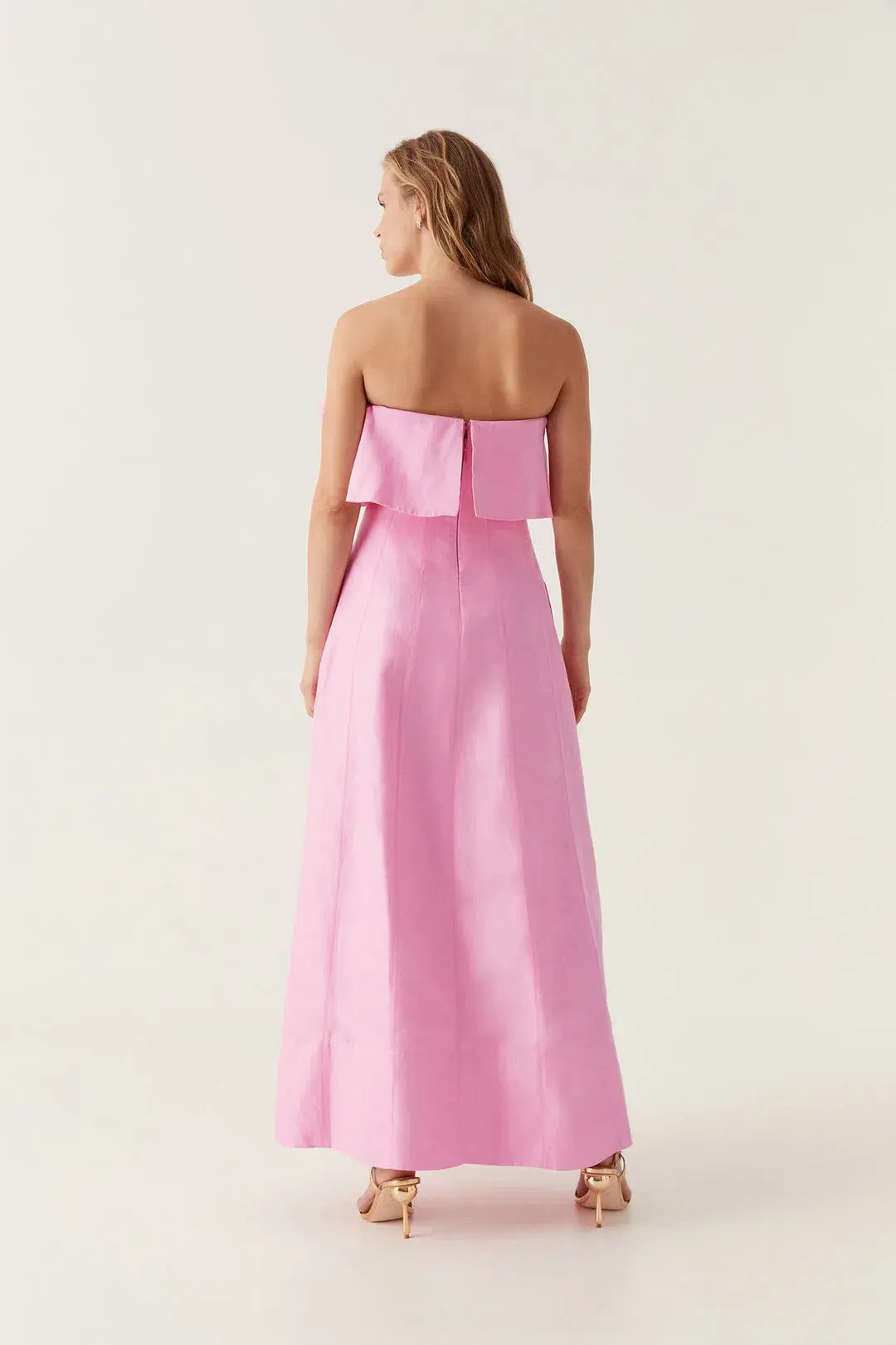 Aje Shallows Strapless Gown Pink Size 16 - Image 3