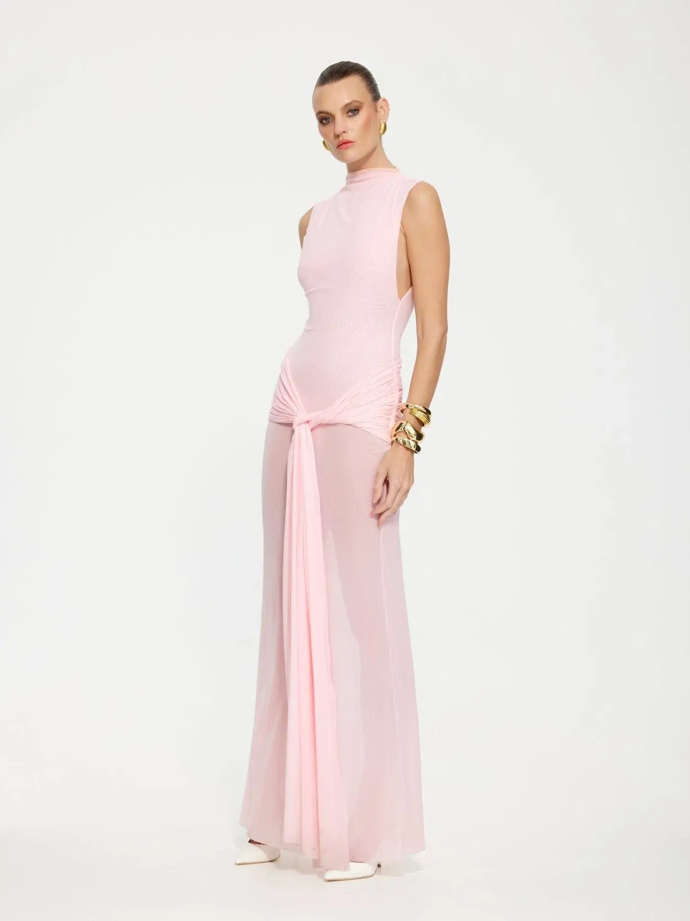 Effie Kats Roza Maxi Dress Petal Pink Size 6 - Image 1
