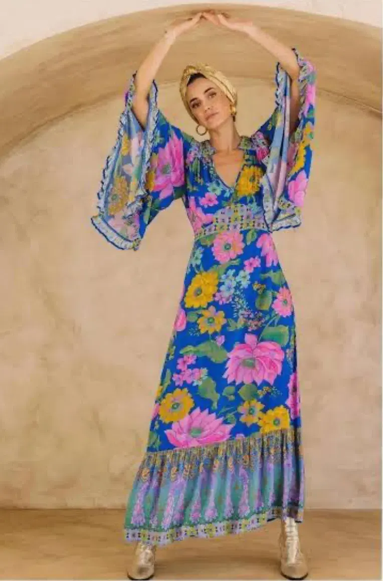 Nine Lives Bazaar Celeste Dress in Serenity  - Image 1